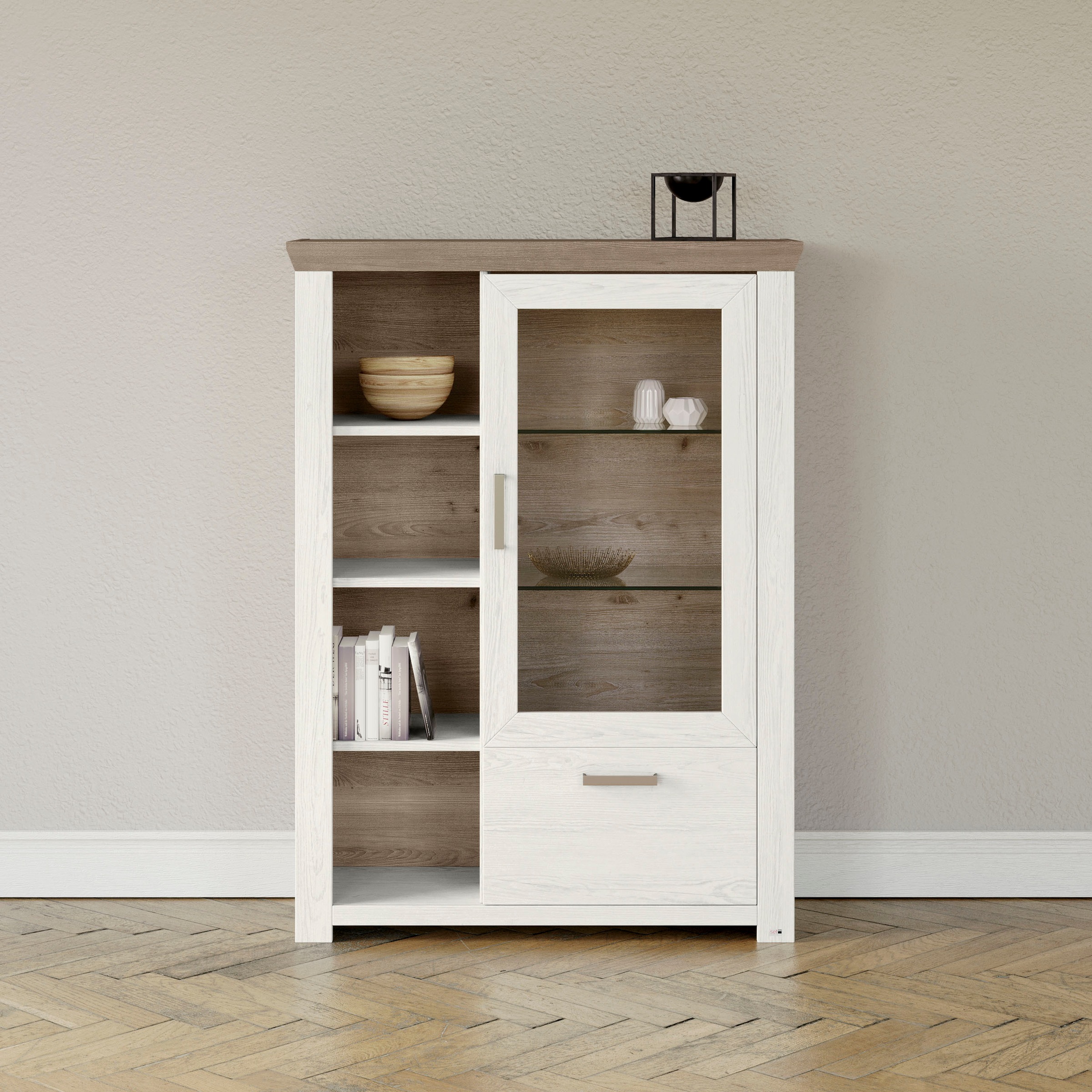 set one by Musterring Highboard "York" Typ 13 und 14, mit Glastür und Schub günstig online kaufen