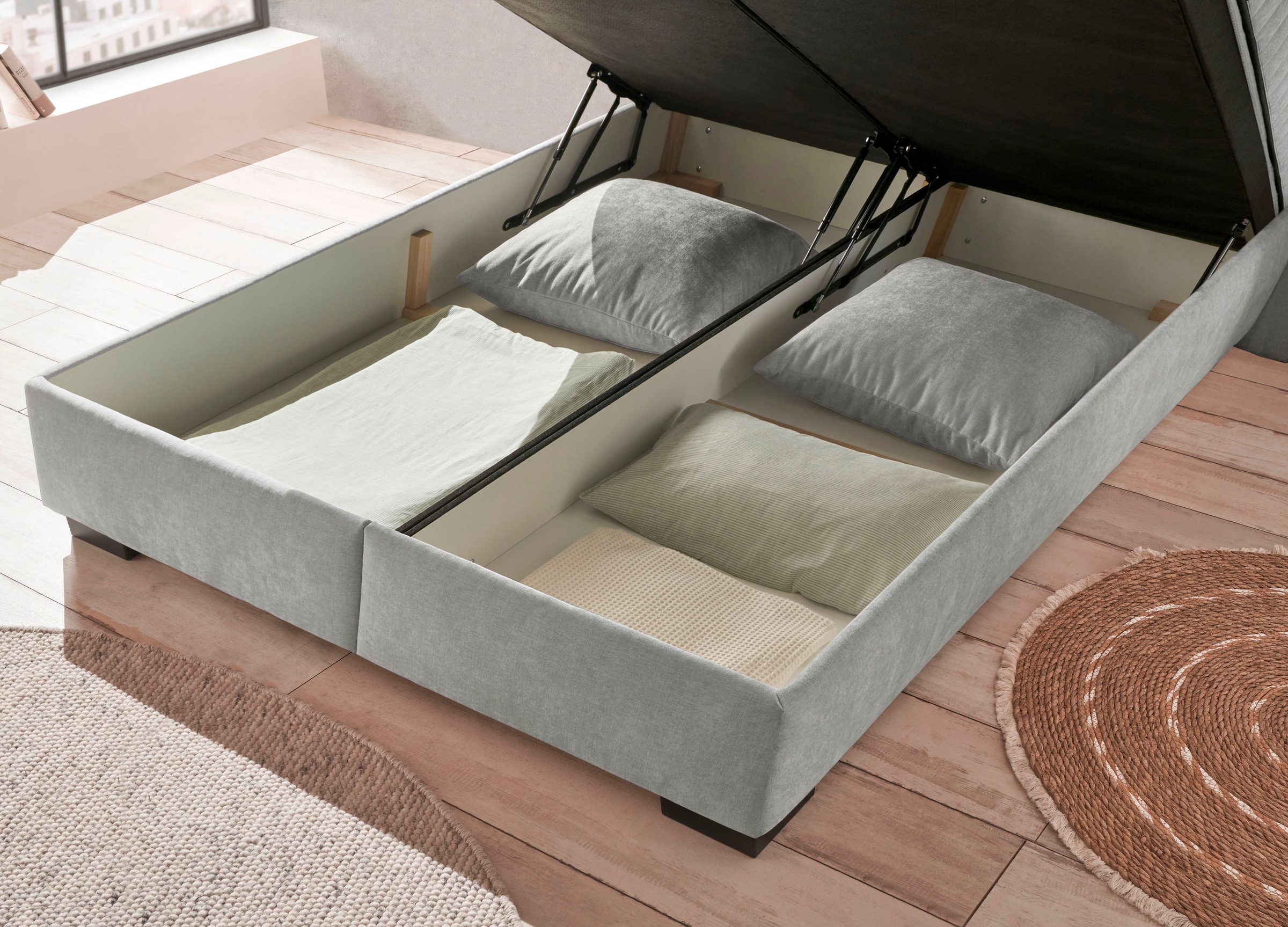 ED EXCITING DESIGN Boxbett »Nagol«, mit Bettkasten, mit Wendematratze, erhältlich in verschiedenen Breiten