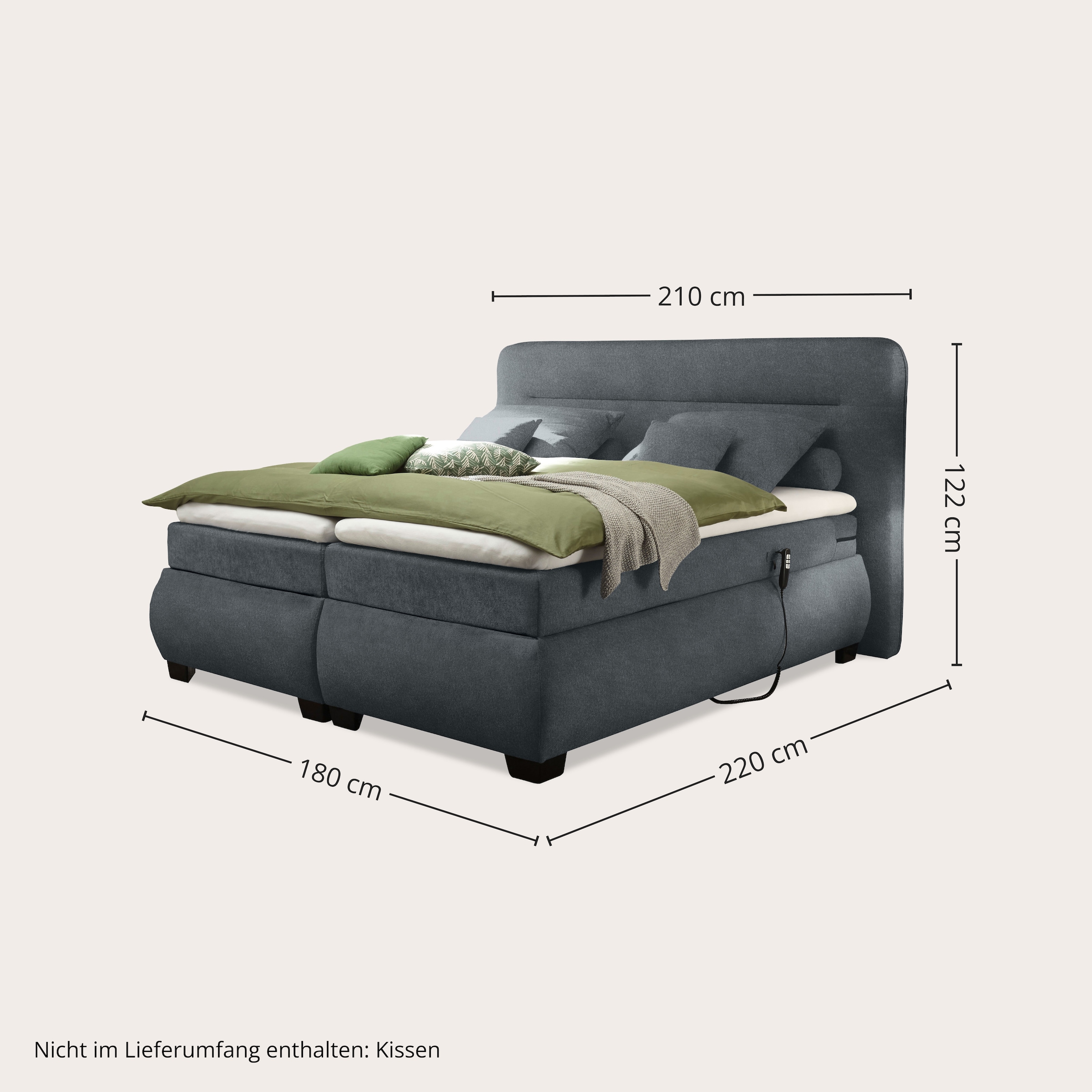 ED EXCITING DESIGN Boxspringbett »Evolution« inkl. Motor und Topper