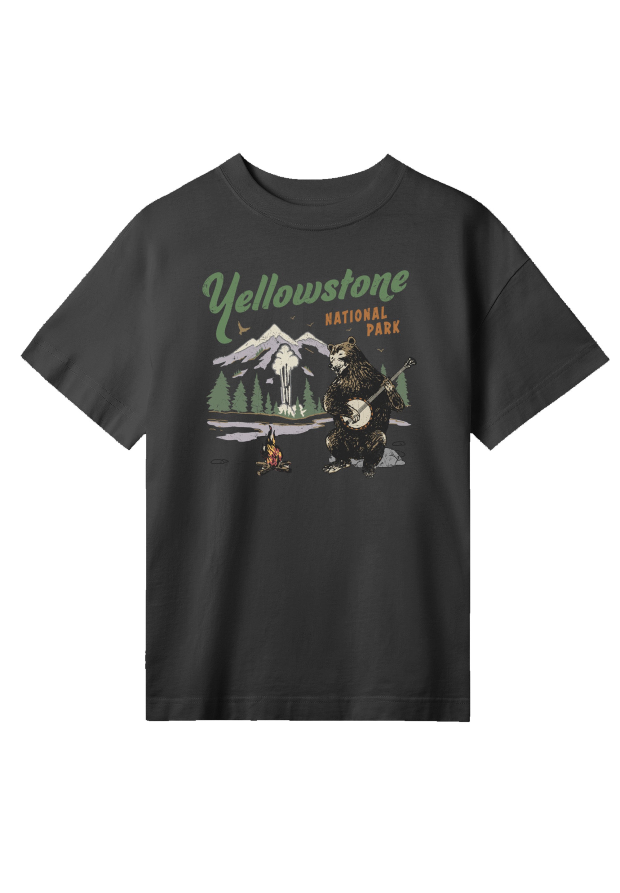 F4NT4STIC T-Shirt "US National Parks Yellowstone Bear Playing Banjo" Premiu günstig online kaufen