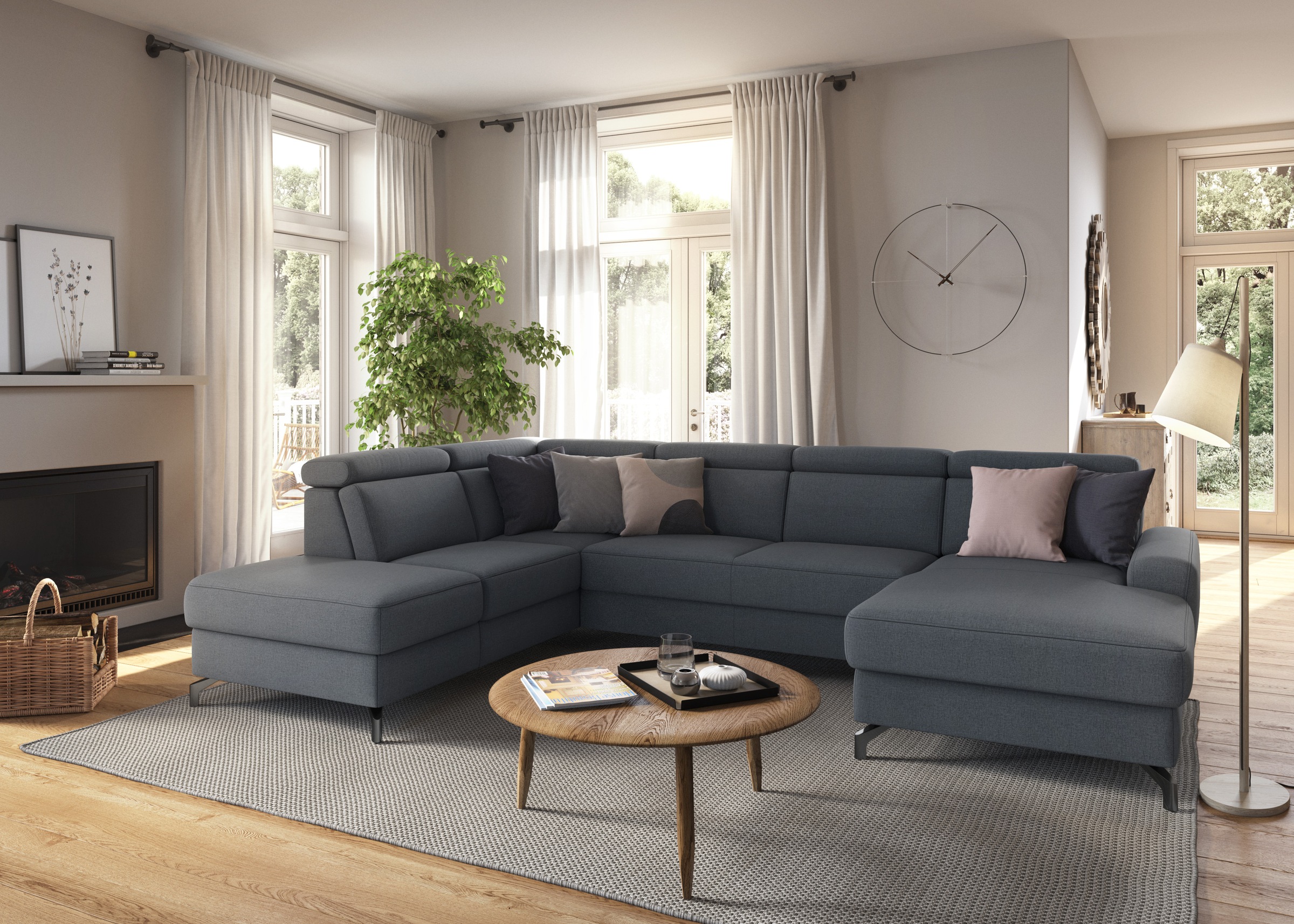 sit&more Wohnlandschaft "Scarlett U-Form" inklusive Kopfteilverstellung, wa günstig online kaufen