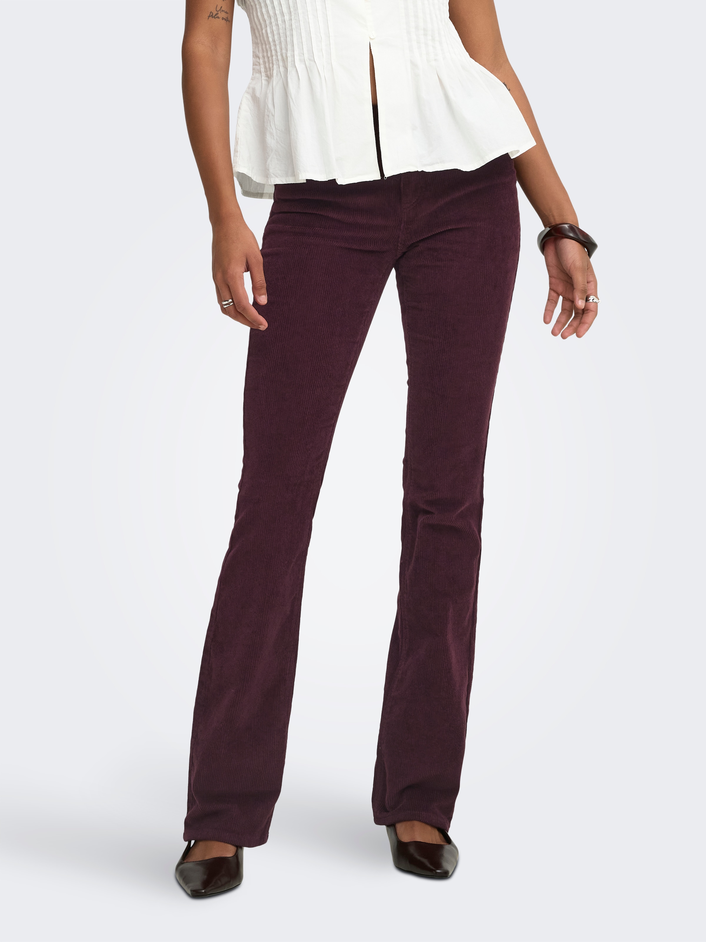 ONLY "ONLMARY – Flared Cordhose mit Stretchkomfort" Baumwollmischung, bootcut fit
