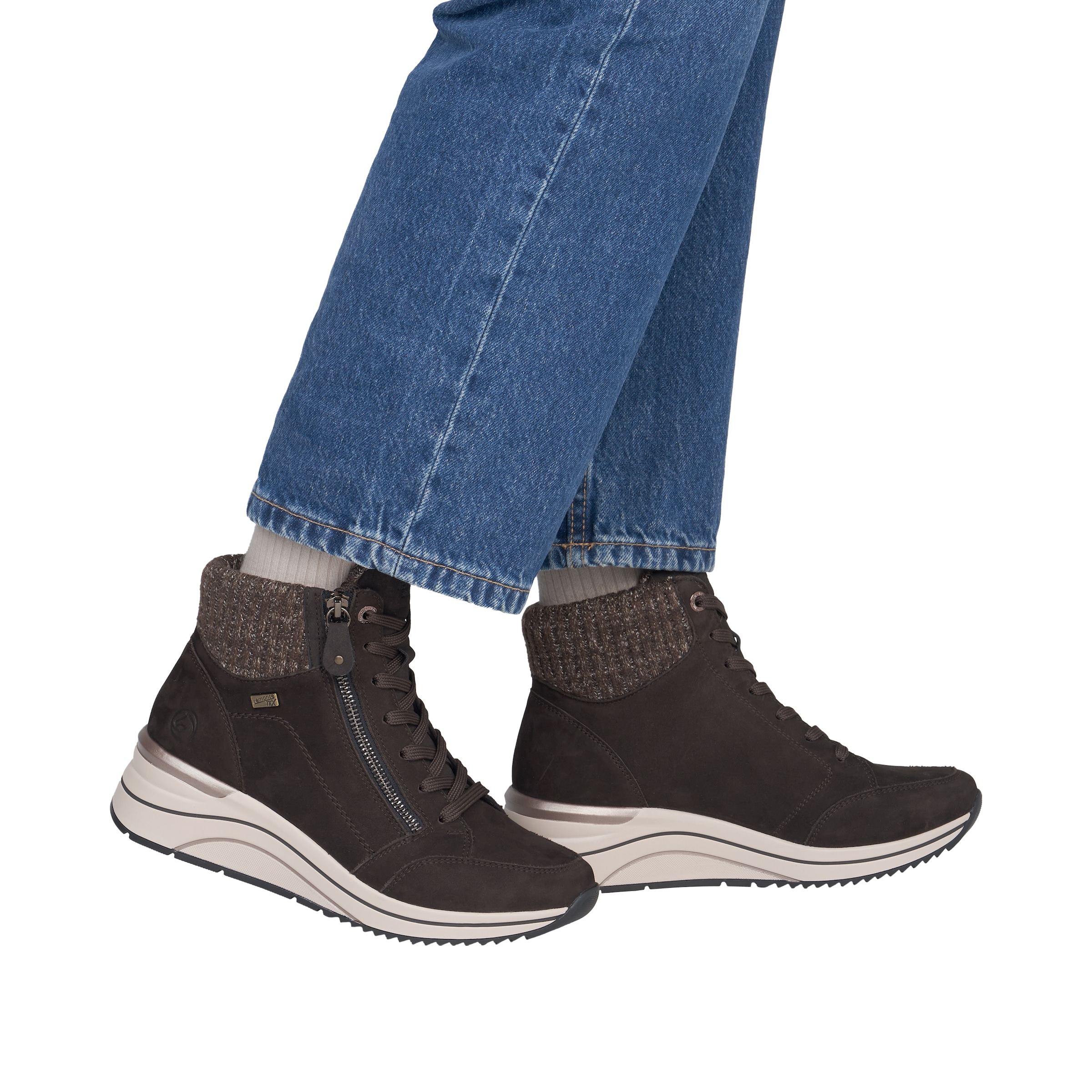 Remonte Keilstiefelette  Keilboots, Schnürstiefelette mit wasserabweisender TEX-Membrane