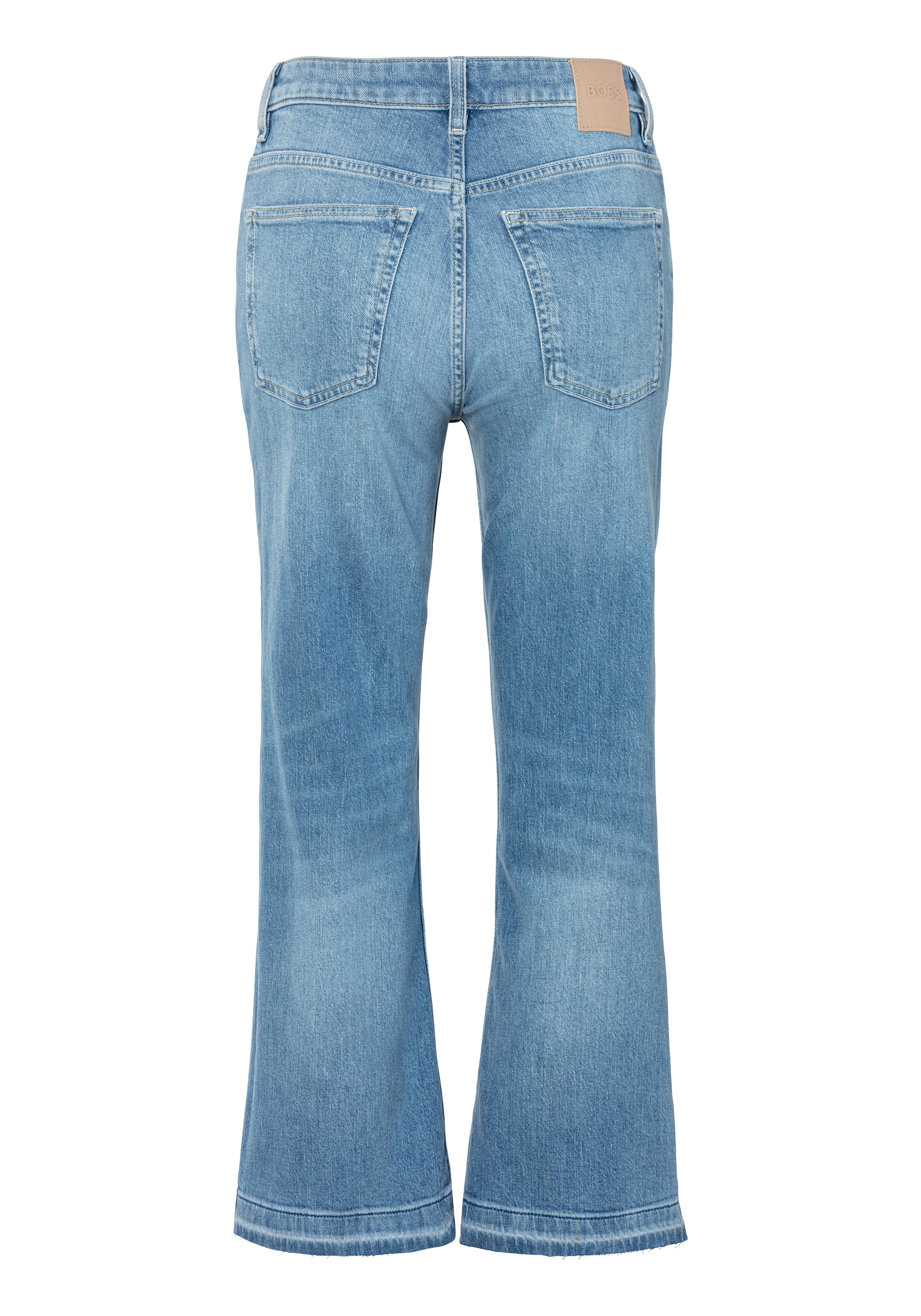 BOSS ORANGE Schlagjeans »Soft Kick Flare High Rise Premium Damenmode«, (BOSS ORANGE DENIM), in cropped Form
