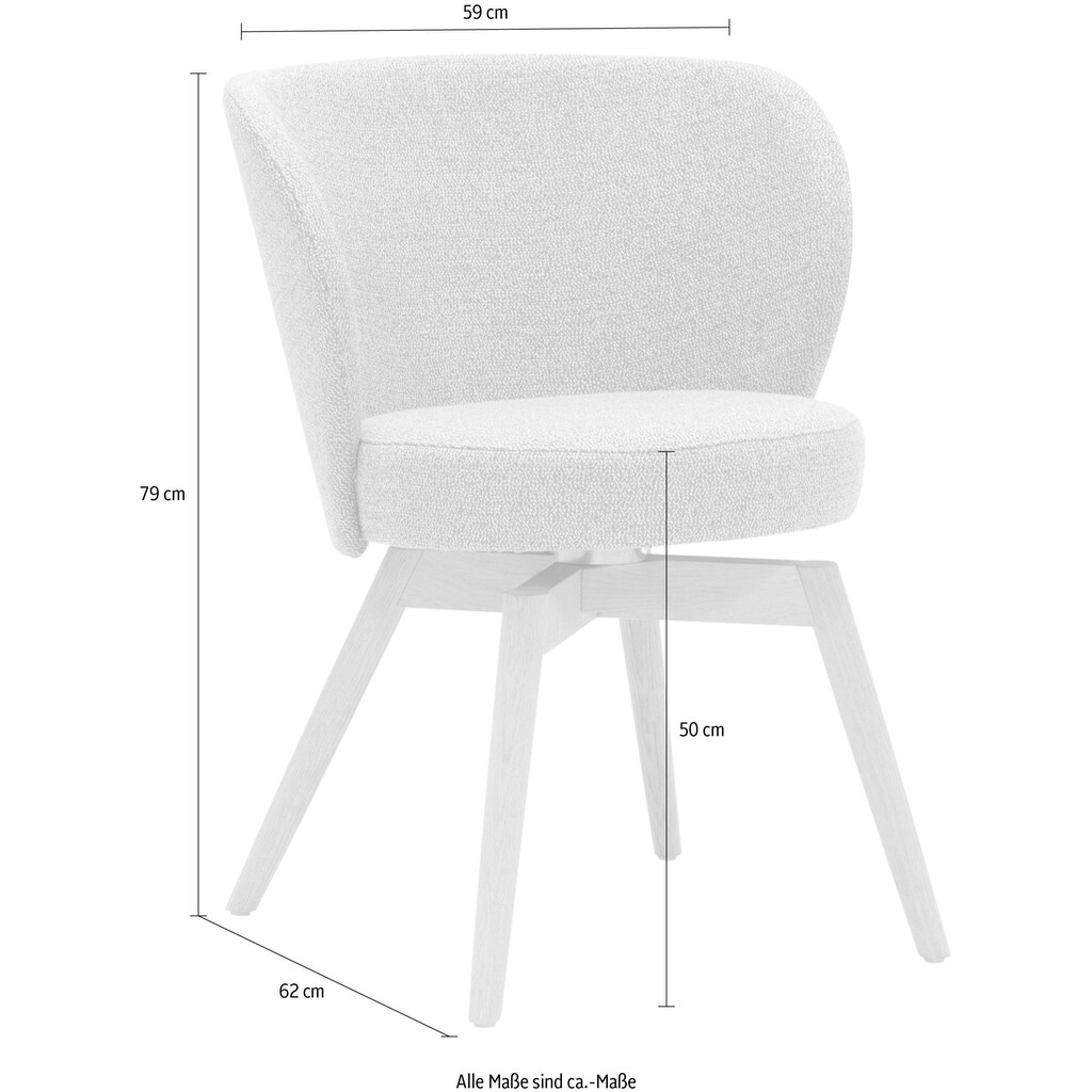 SCHÖNER WOHNEN-Kollektion Stuhl »Turn«, 1 St., Webstoff WÜRZBURG, wahlweise mit oder ohne Drehfunktion