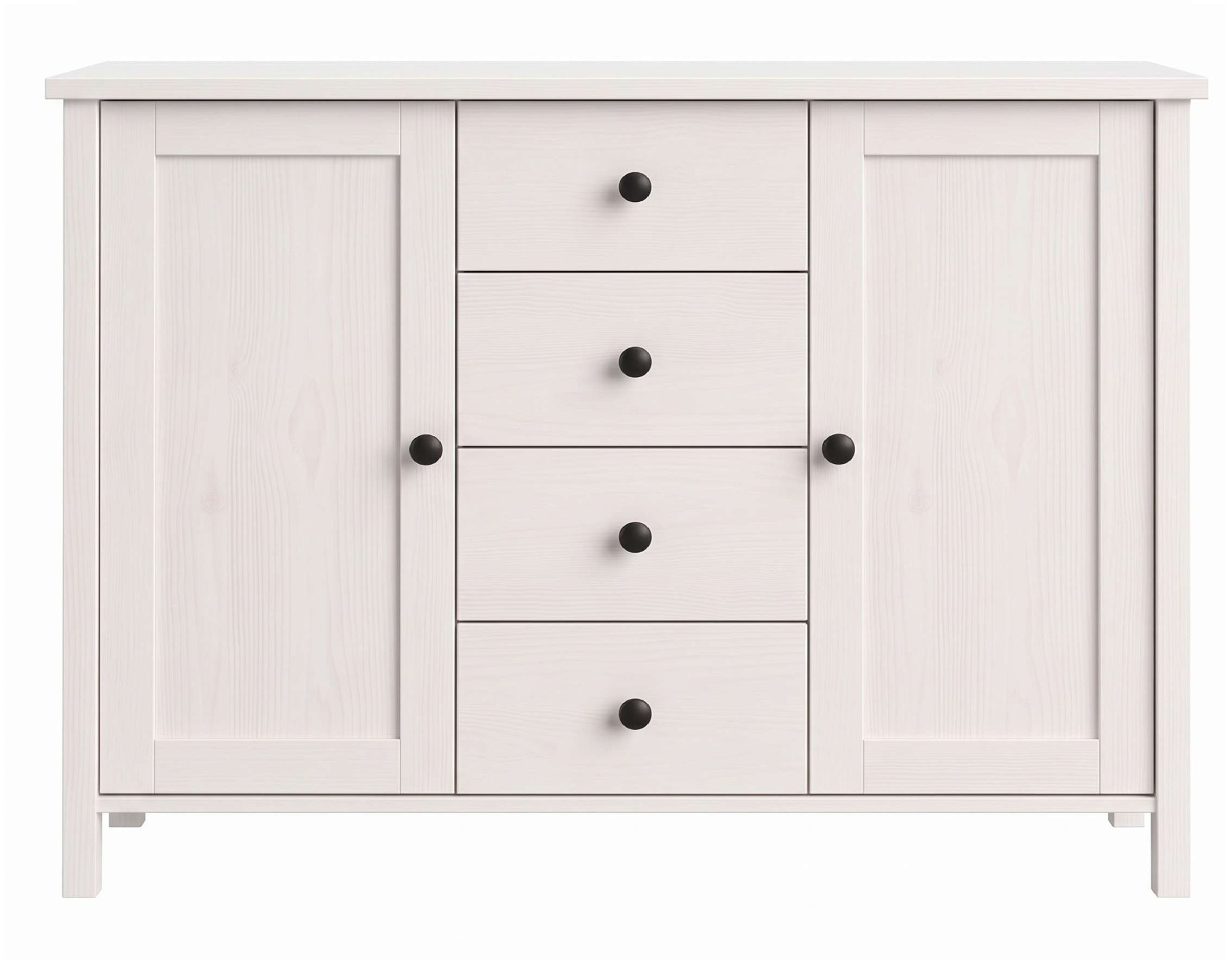 OTTO home Buffet »Mikkeli Küchenbuffet mit 2 Glastüren, Metallgriffe« aus massiver FSC®-zertifizierter Kiefer, moderner Landhausstil