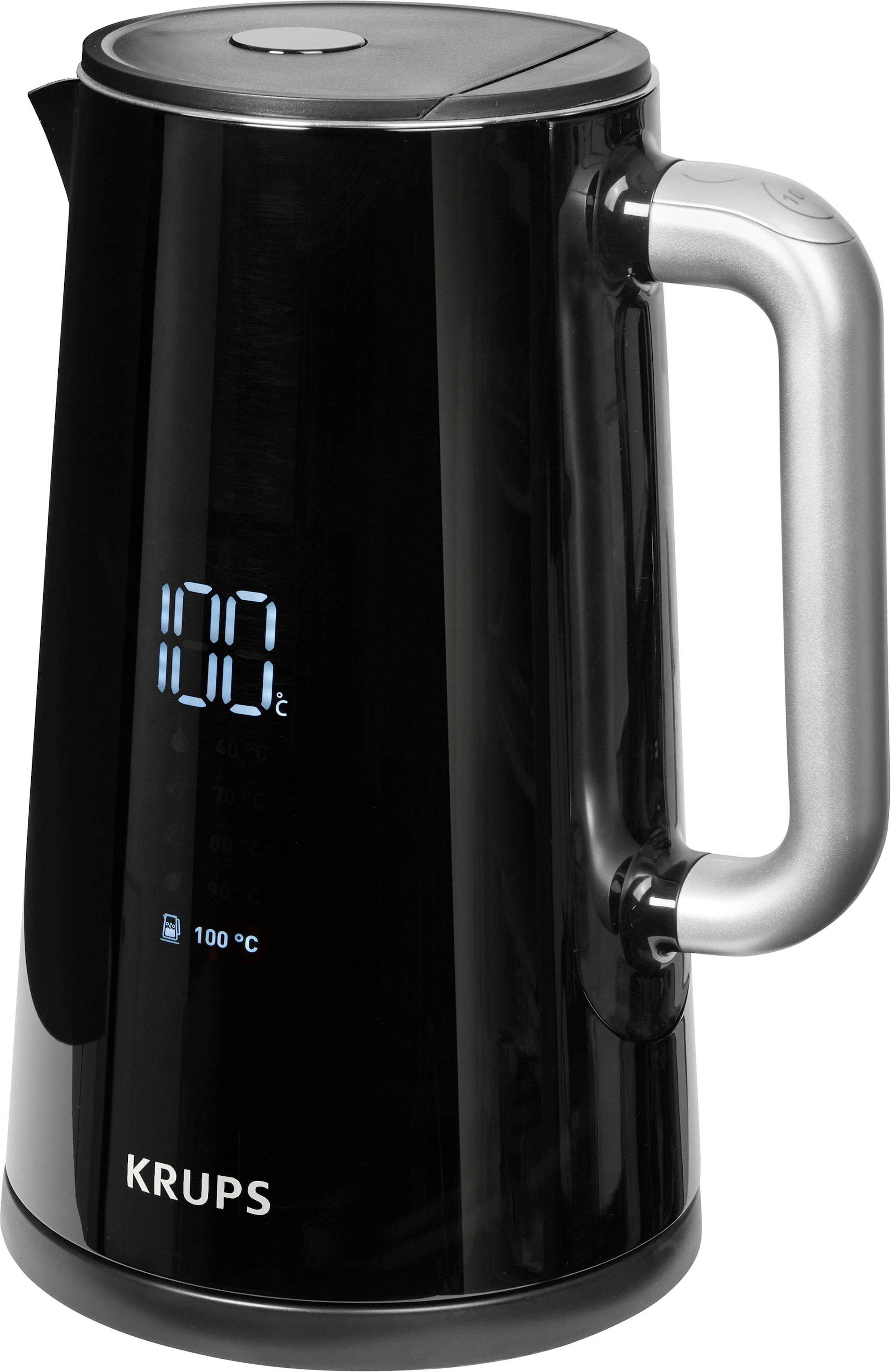 Krups Wasserkocher "BW8018 Smartn Light", 1,7 l, 1800 W, Digitalanzeige, 5 Temperaturstufen, 360-Sockel, Abschaltautomat