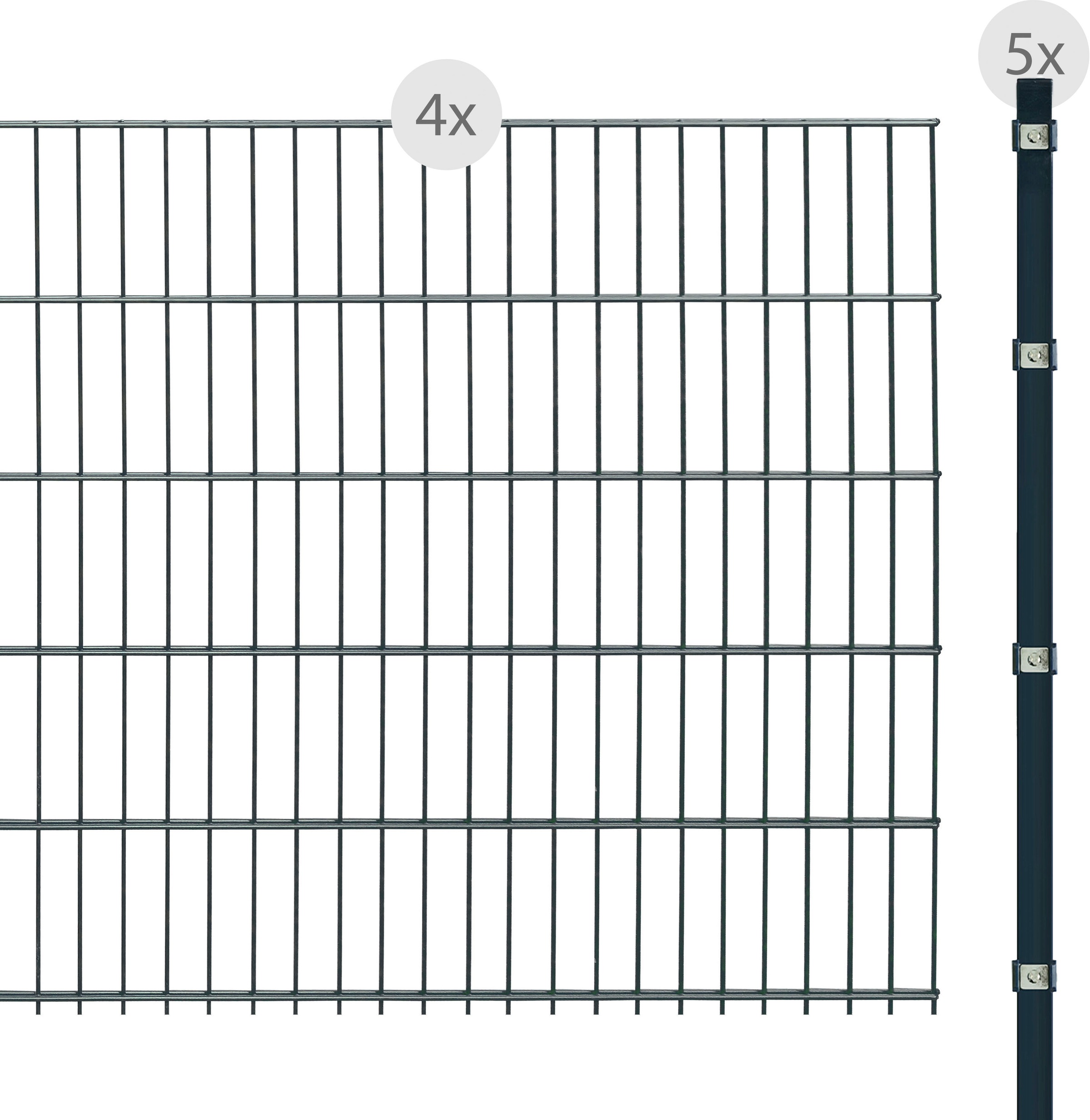 Arvotec Doppelstabmattenzaun, mit Abdeckschienen, 103 cm, 8 m kaufen