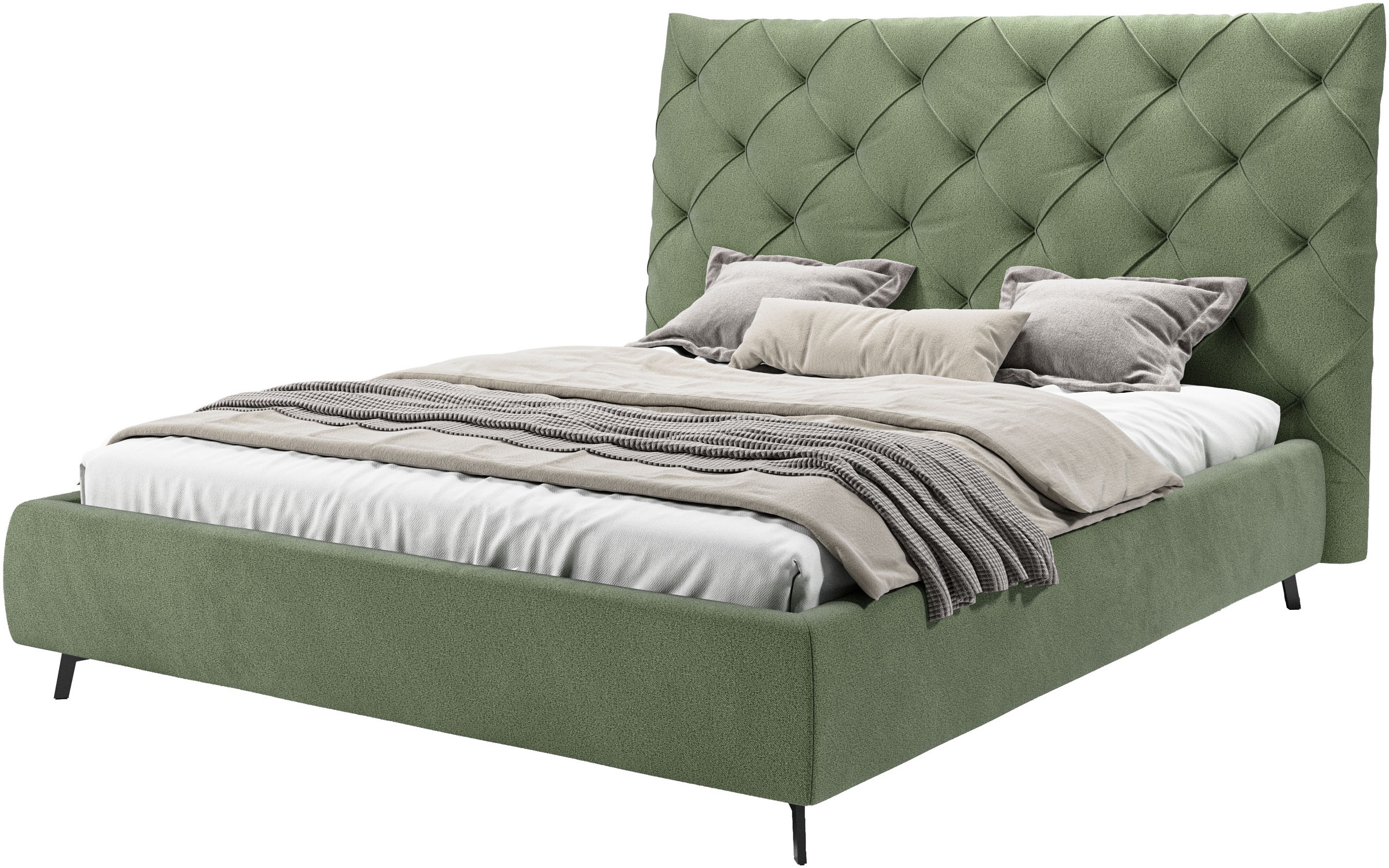 Leonique Polsterbett "Maxime, in 4 Breiten bis 200cm, auch in Leder" Kopfte günstig online kaufen