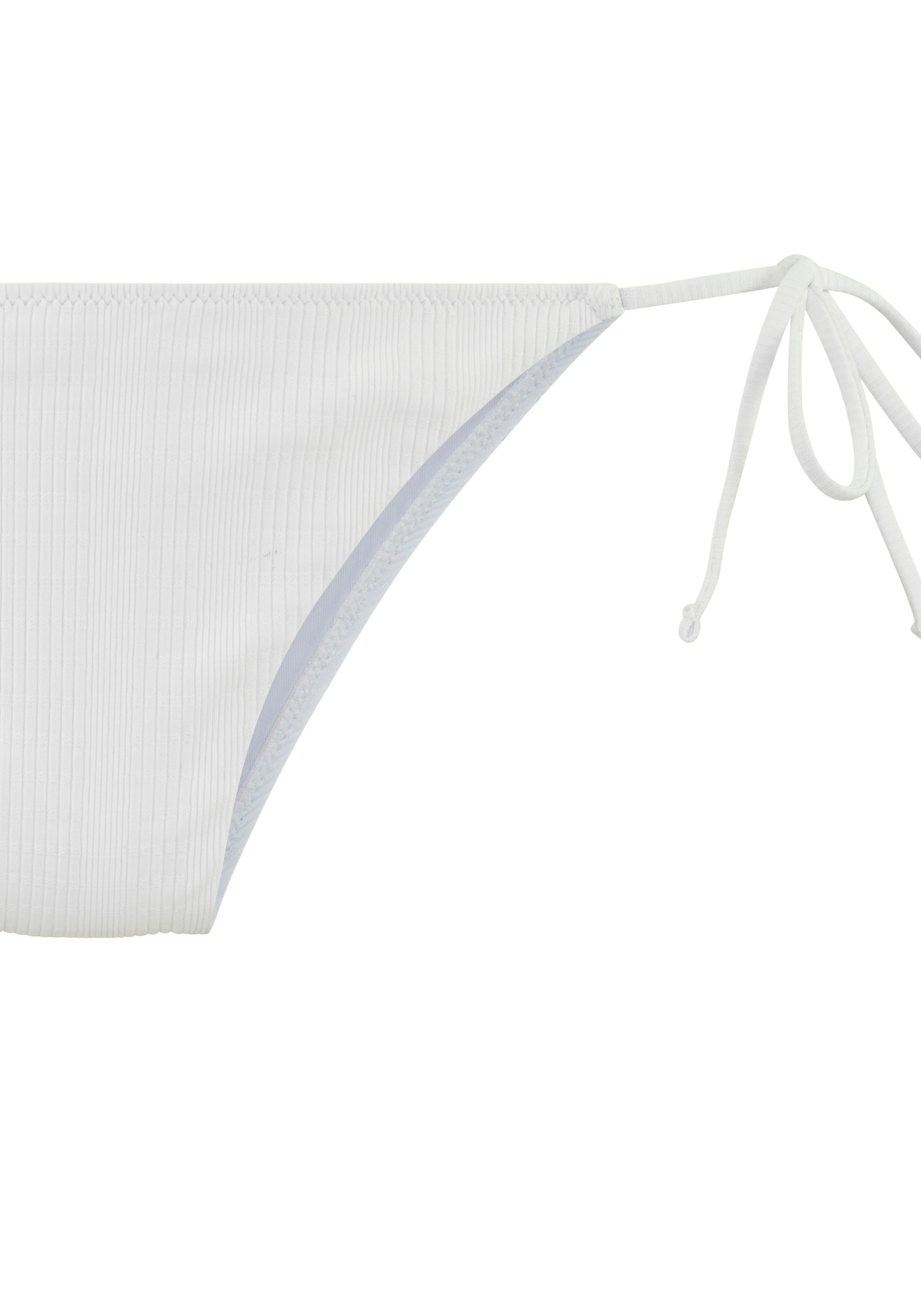 Bikini-Hose COPENHAGEN STUDIOS "Nela", Damen, Gr. 38, N-Gr, weiß, Rippware, Recycling-Polyamid, strukturiert, unifarben, Badehosen Bikini-Hose, mit seitlichen Bändern 3
