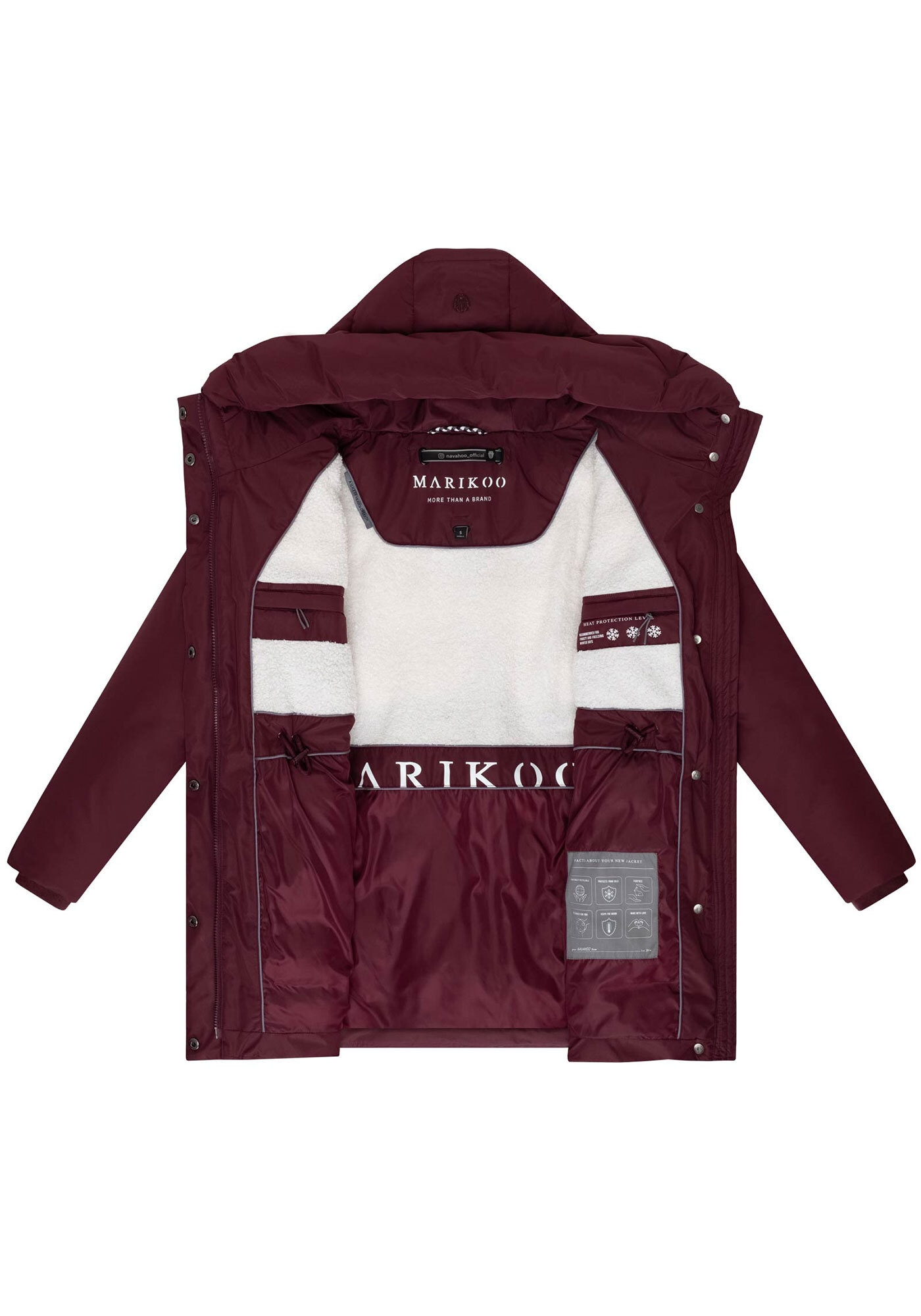 Marikoo Winterjacke »Delilah«, mit warmem Teddyfleece im inneren