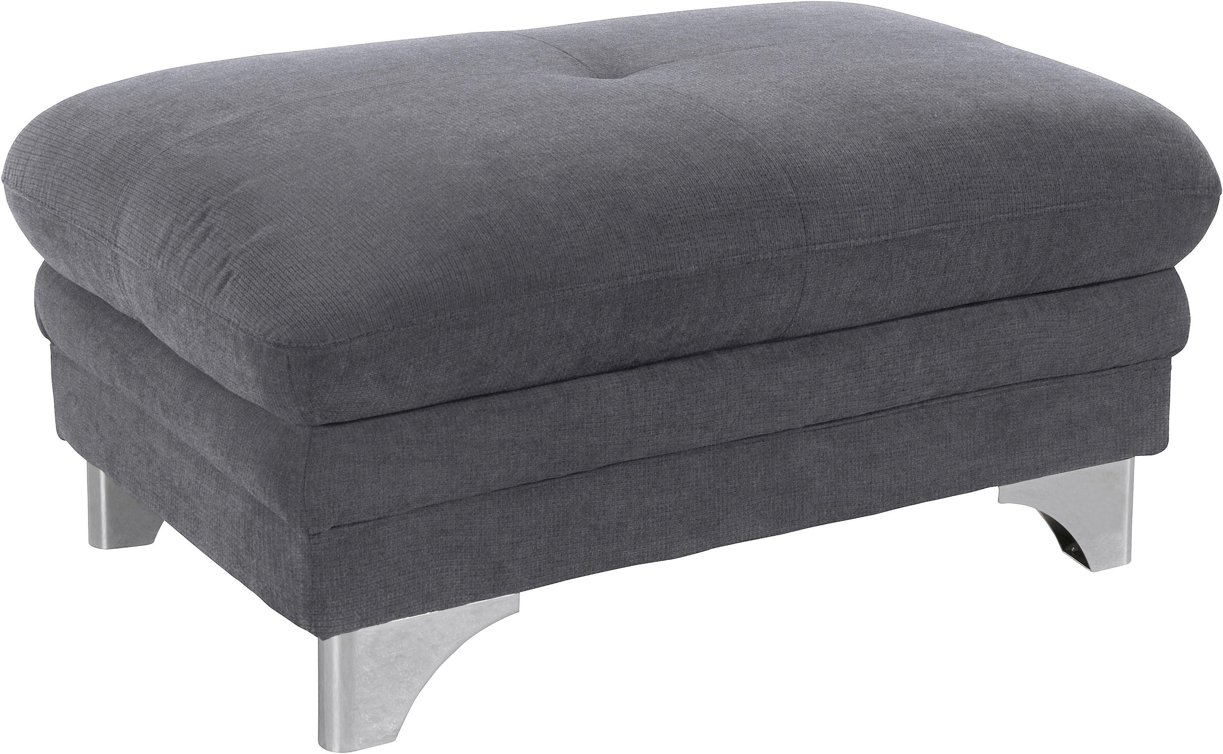 Hocker COTTA "Enterprise", grau (stone), B:98cm H:44cm T:67cm, Struktur (100% Polyester );Chenille (90% Polyester; 10% Polyamid ), Hocker, Hocker