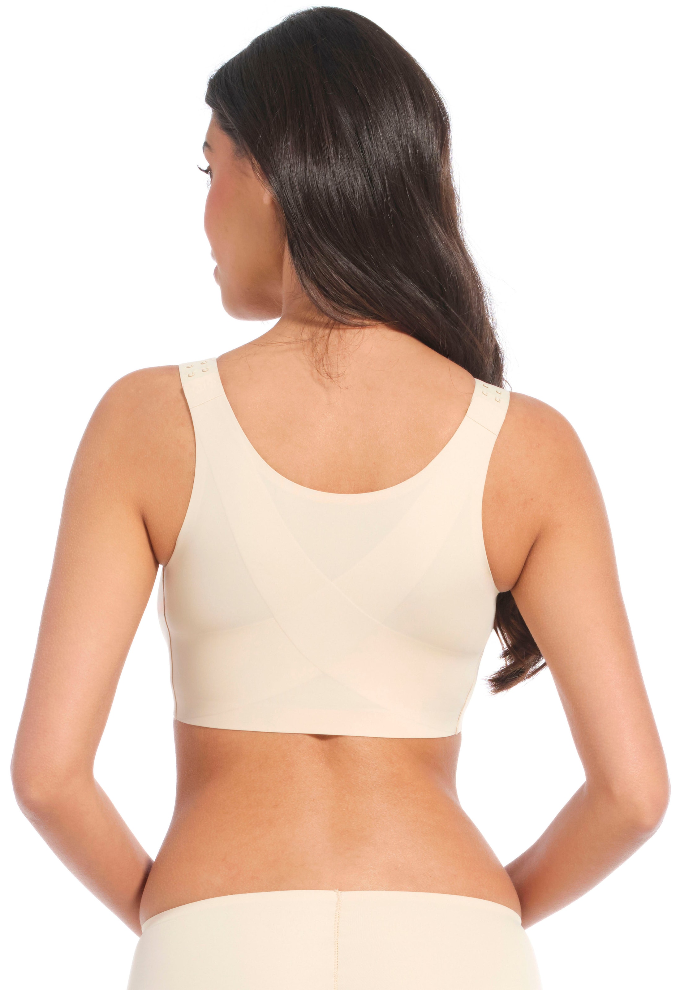 MAGIC Bodyfashion Bügelloser BH »Posture Bra«, straffer, korrigierender Haltungs-BH mit Frontverschluss
