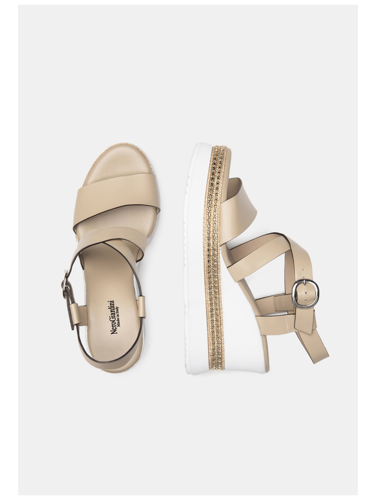 Nero Giardini Keilsandalette »Nero Giardini Sandalen Leder«