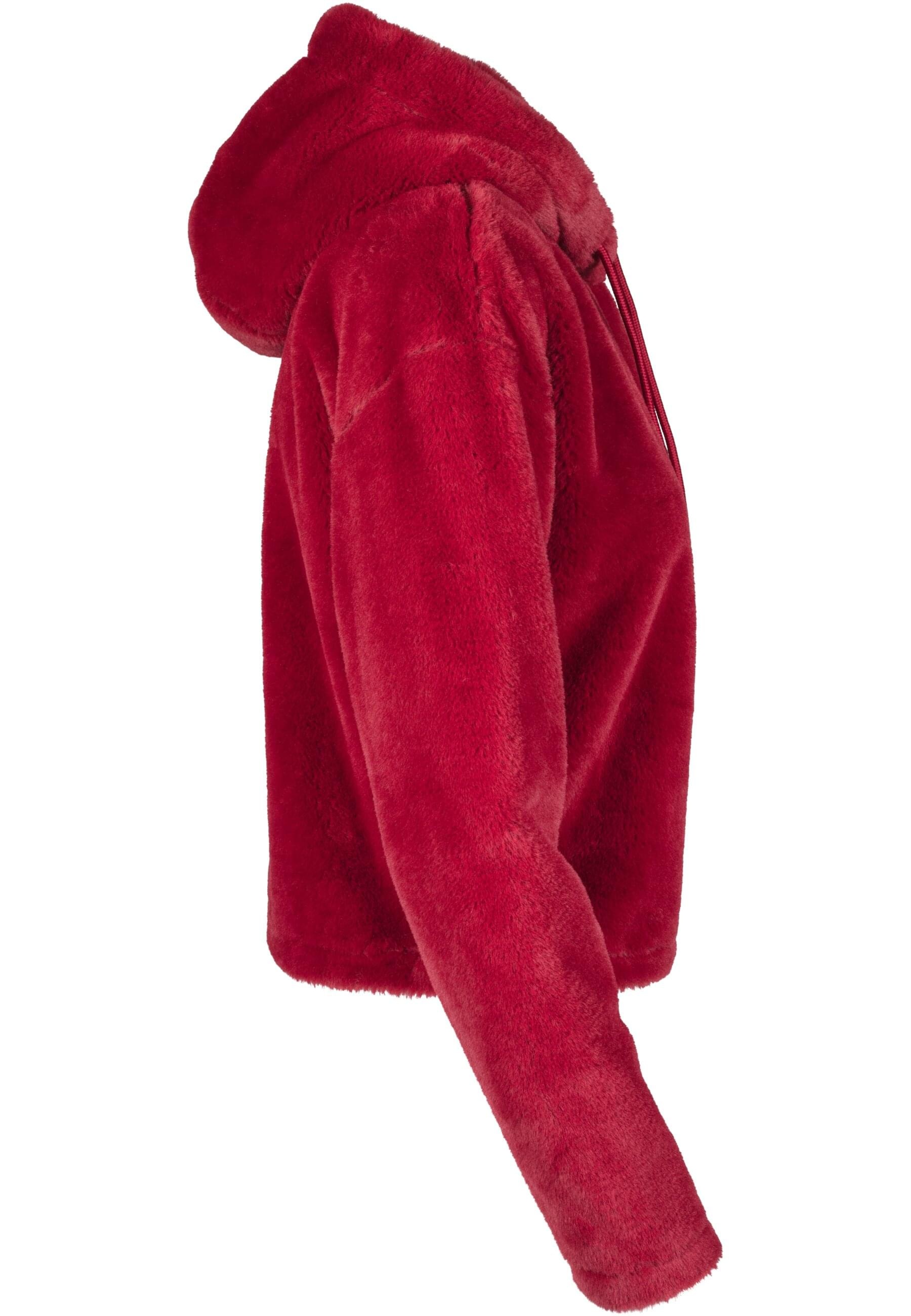 URBAN CLASSICS Rundhalspullover »Urban Classics Damen Ladies Oversize Short Teddy Hoody«, (1 tlg.)