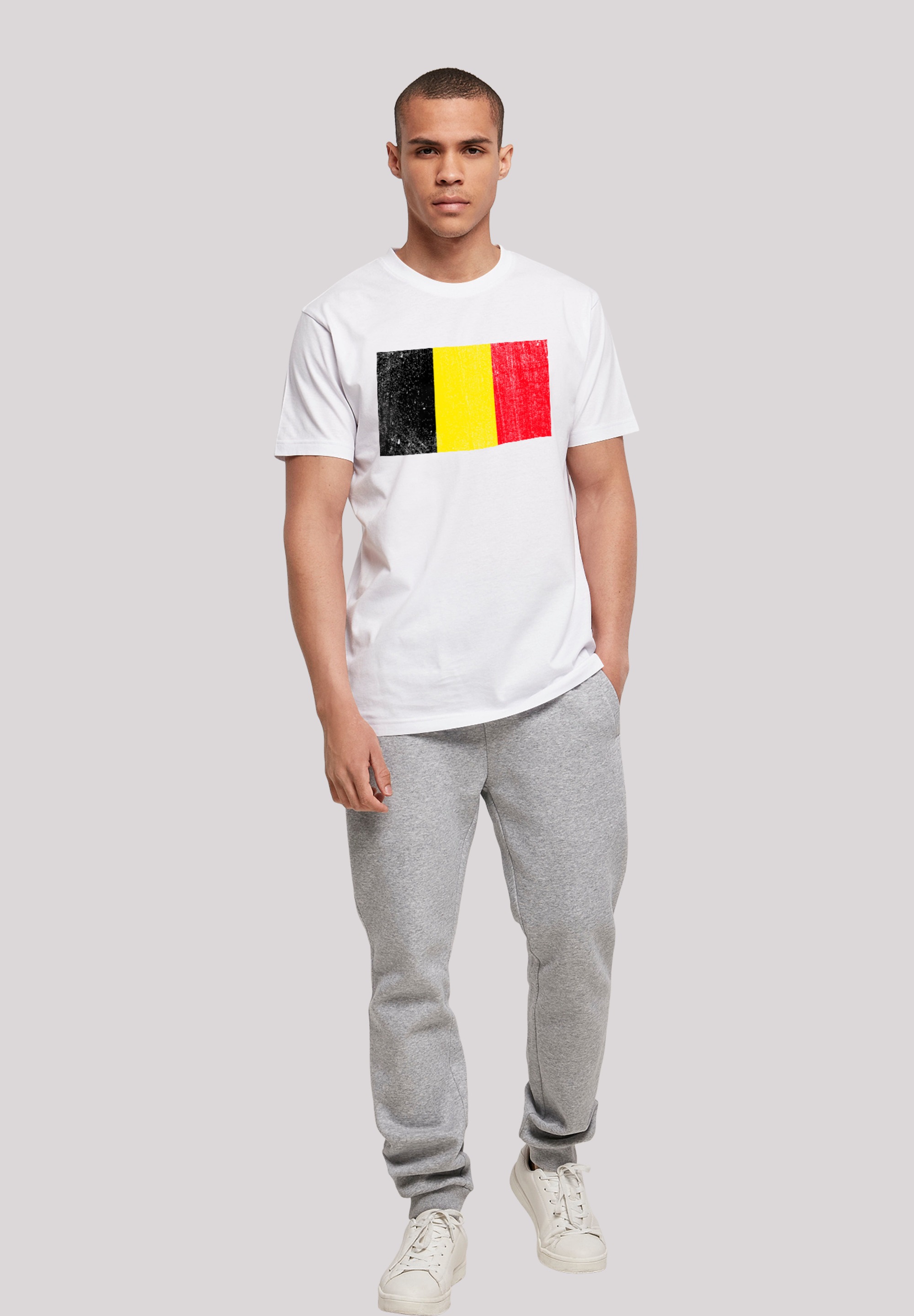 F4NT4STIC T-Shirt »Belgien Flagge Belgium«, Print