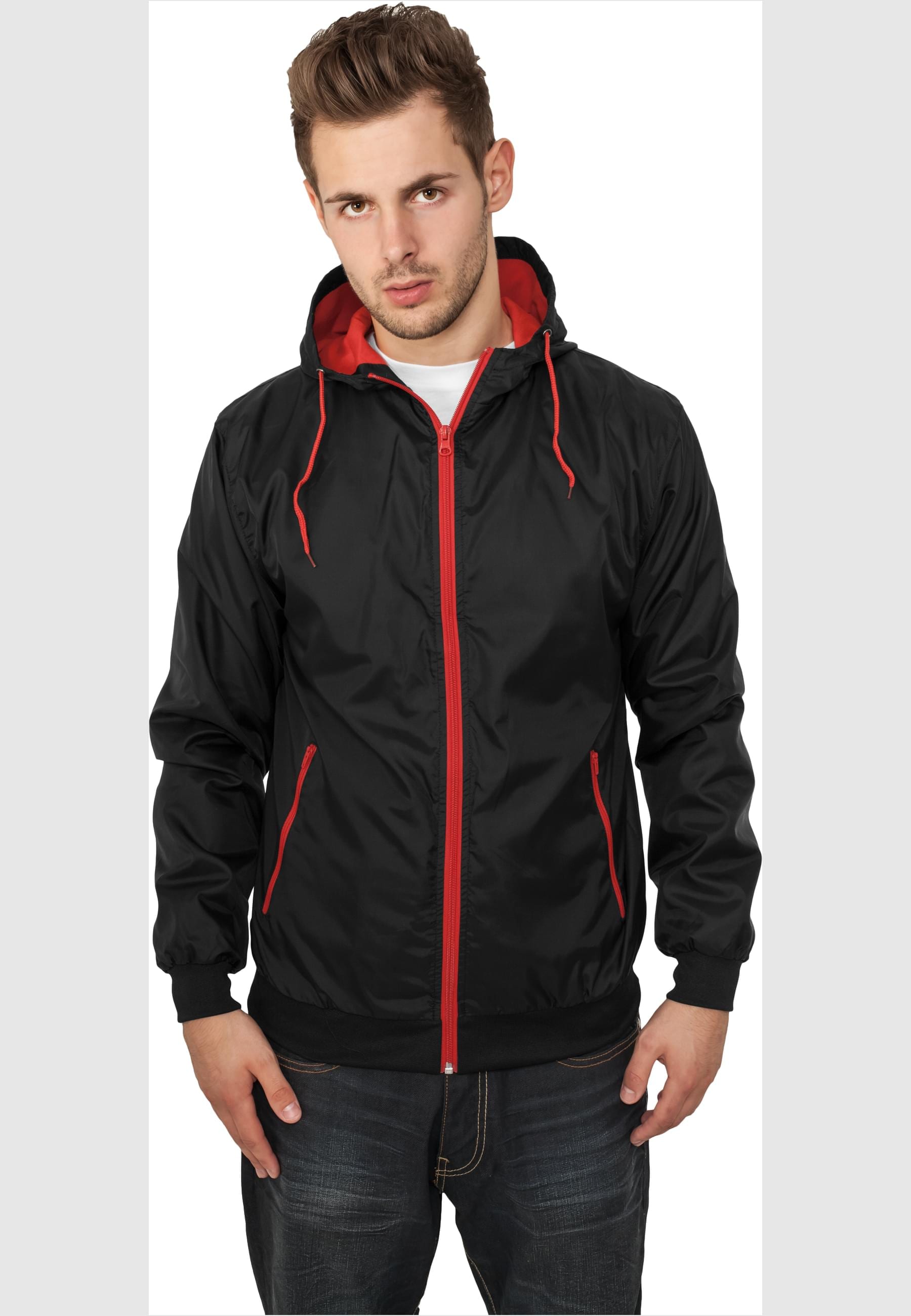 URBAN CLASSICS Windbreaker »Urban Classics Herren Contrast Windrunner«, (1 St.), mit Kapuze