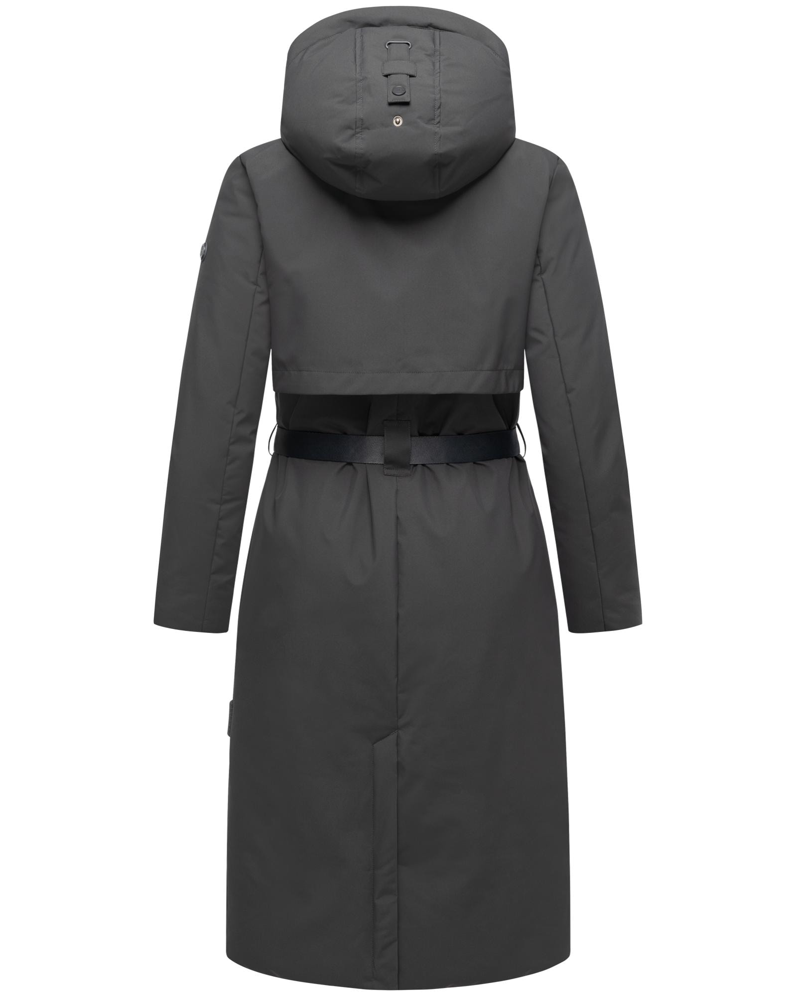 Navahoo Wintermantel »Waldbummler 14«, Wasserdichter Winterparka mit Kapuze und Taillengürtel