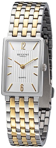 Regent Armbanduhr, Damenuhr, Titanuhr, eckig, analog, Titanarmband
