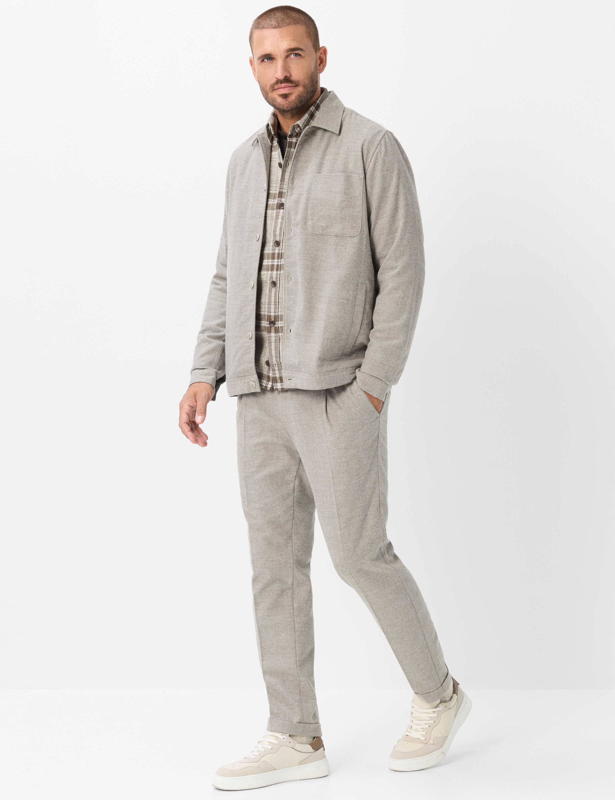 Brax Langarmhemd »Style LUCA« Ceramica: Overshirt im Wollmix