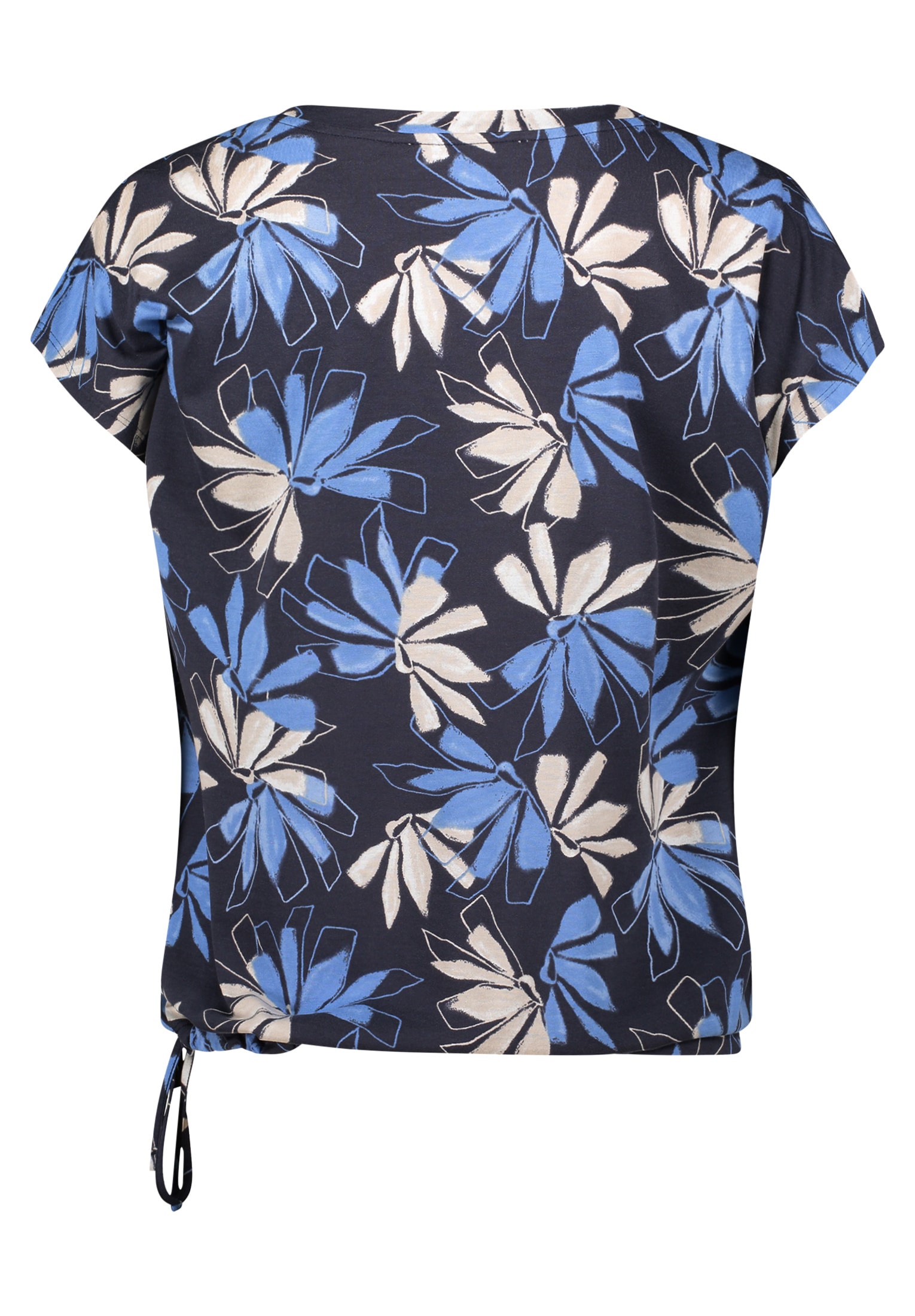 Betty&Co Kurzarmshirt »Betty & Co Casual-Shirt mit Tunnelzug«, (1 tlg.), Druck