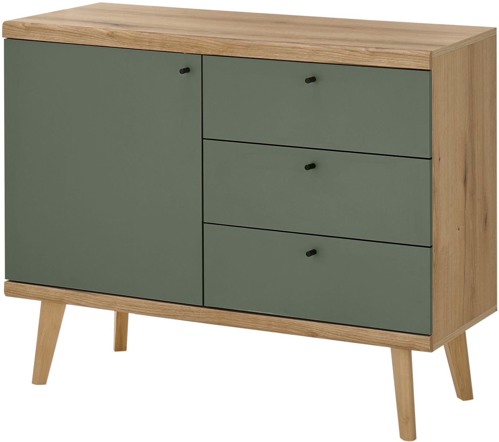 Home affaire Sideboard "MAVAS" in moderner Trendfarbe, Griffe aus Metall (S günstig online kaufen