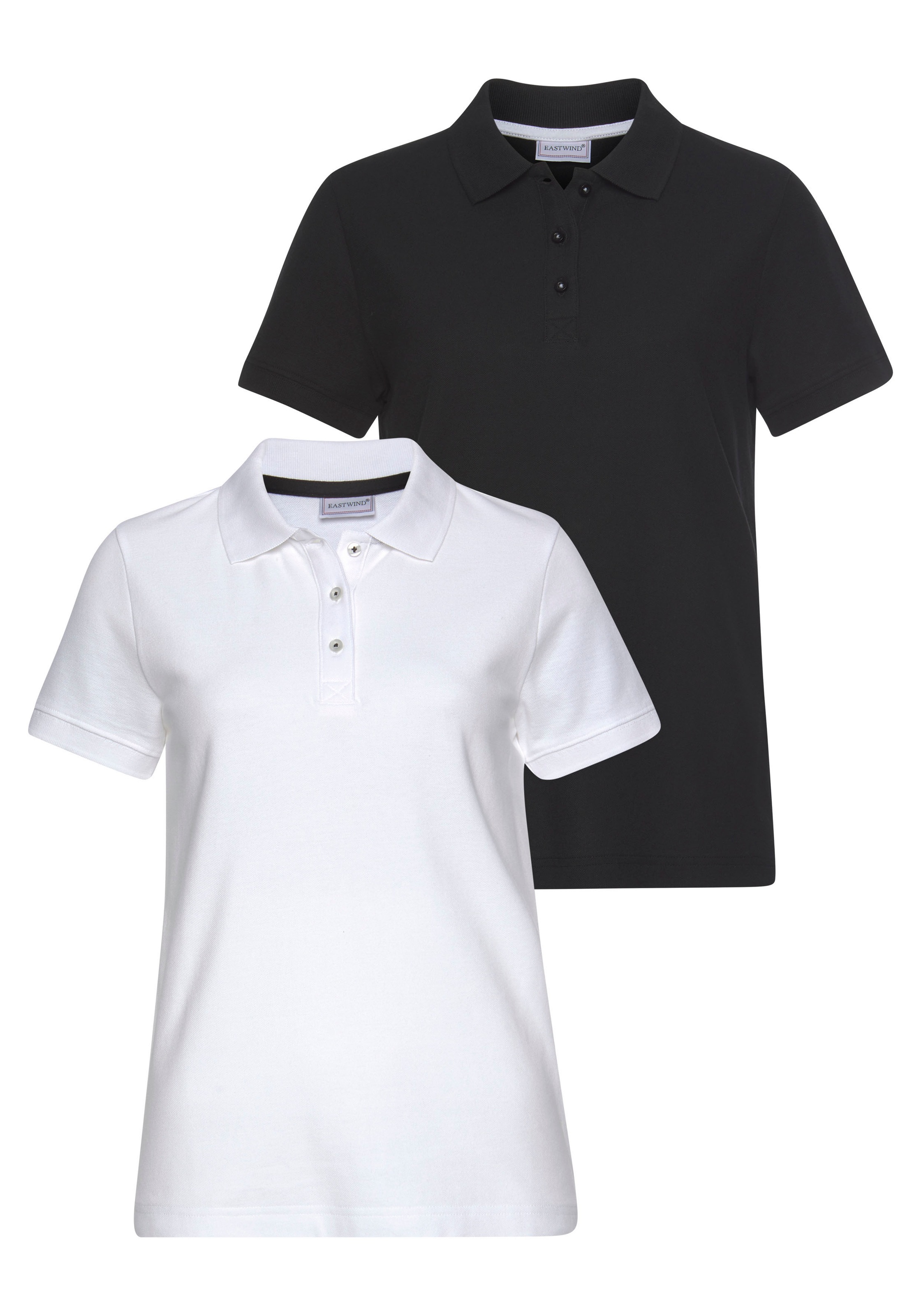 Eastwind Poloshirt Packung, 2er-Pack, 2 Stk. tlg. Kurzarm, figurumschmeiche günstig online kaufen