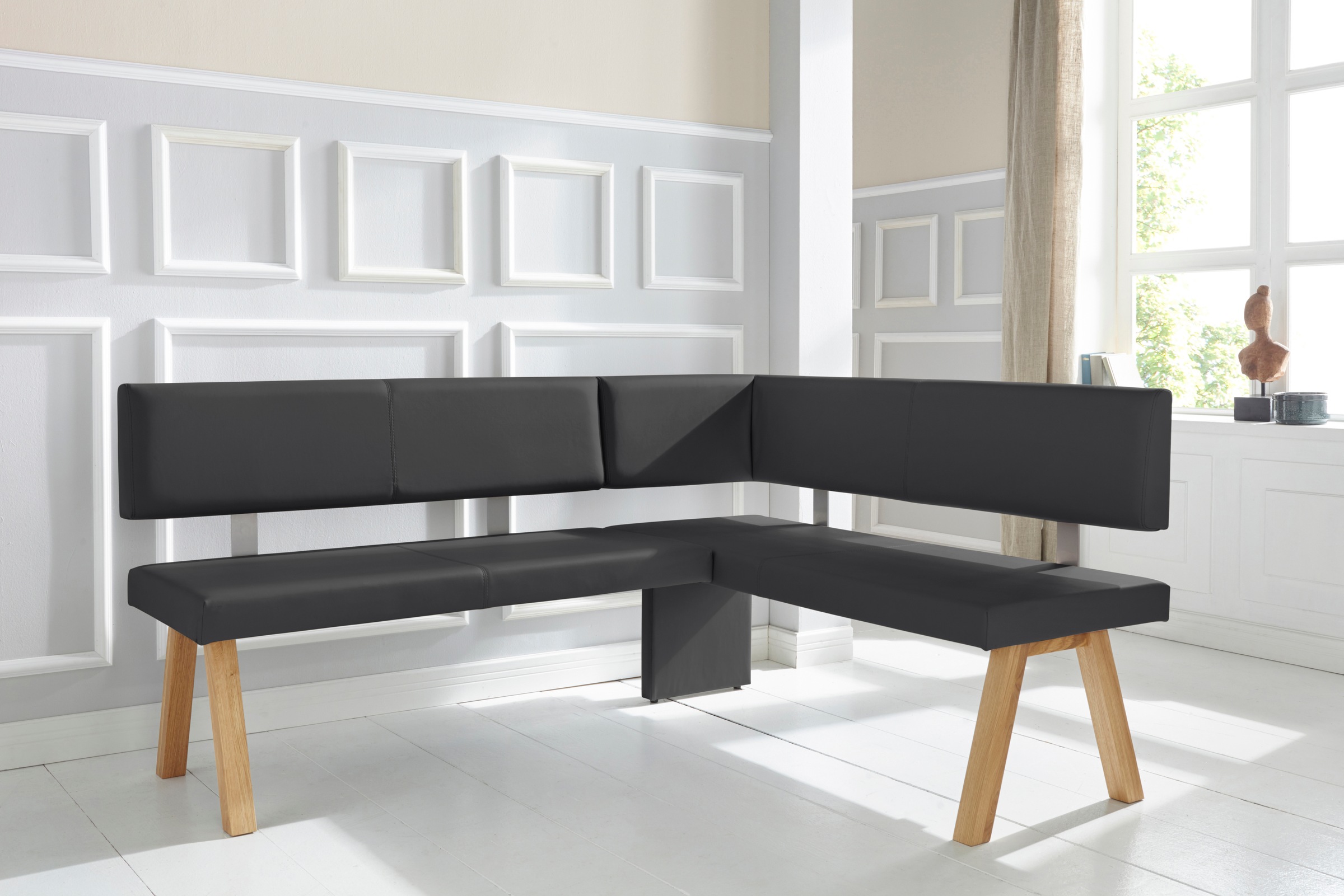 OTTO home Eckbank »Rio« Massivholz in Eiche geölt, Esszimmerbank bequem gepolstert