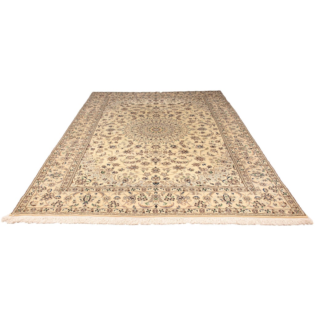 morgenland Orientteppich »Perser - Nain - Royal - 323 x 212 cm - beige«, rechteckig, Wohnzimmer, Handgeknüpft, Einzelstück mit Zertifikat