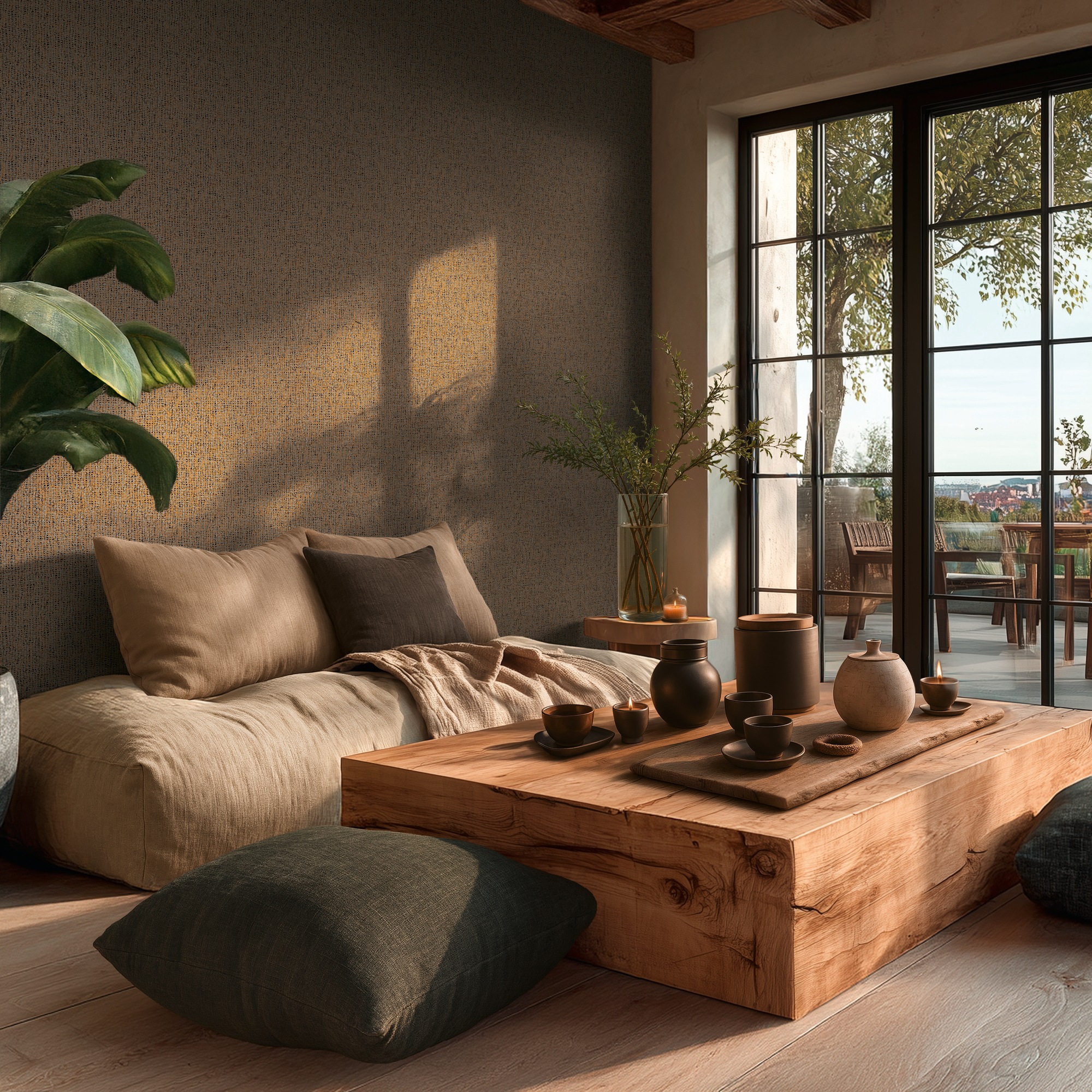 living walls Vliestapete "Vibes & Styles Jan – Studo Sense & Surface Vliestapete" Flechtoptik leicht strukturiert Natürliche Flechtoptik mit feiner Struktur und dezentem Glanzeffekt