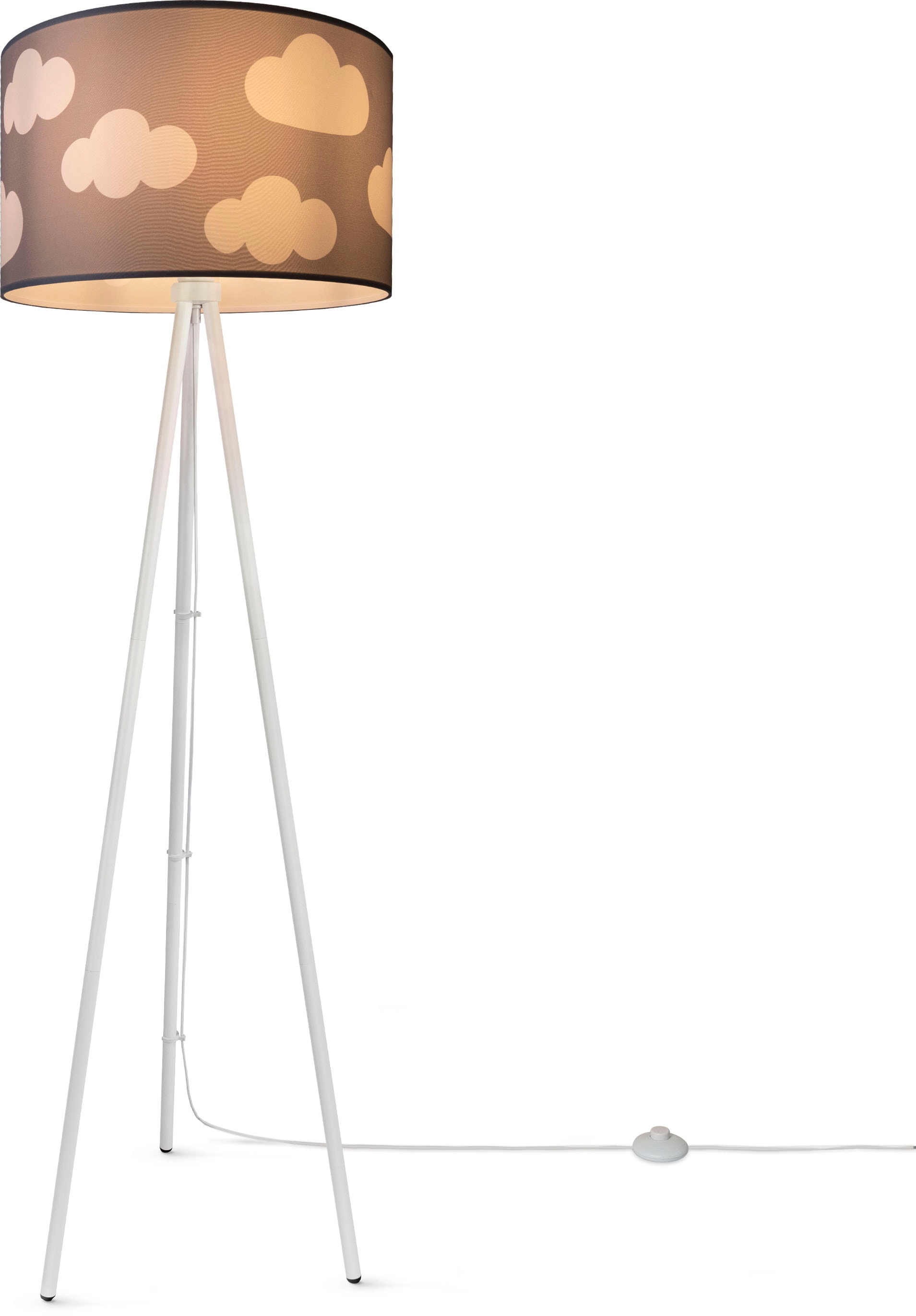 Paco Home | Pastell Lampenschirm Stoff Spielzimmer »Trina Kinderzimmer Stehlampe Wolken Stehlampe Cosmo«, BAUR