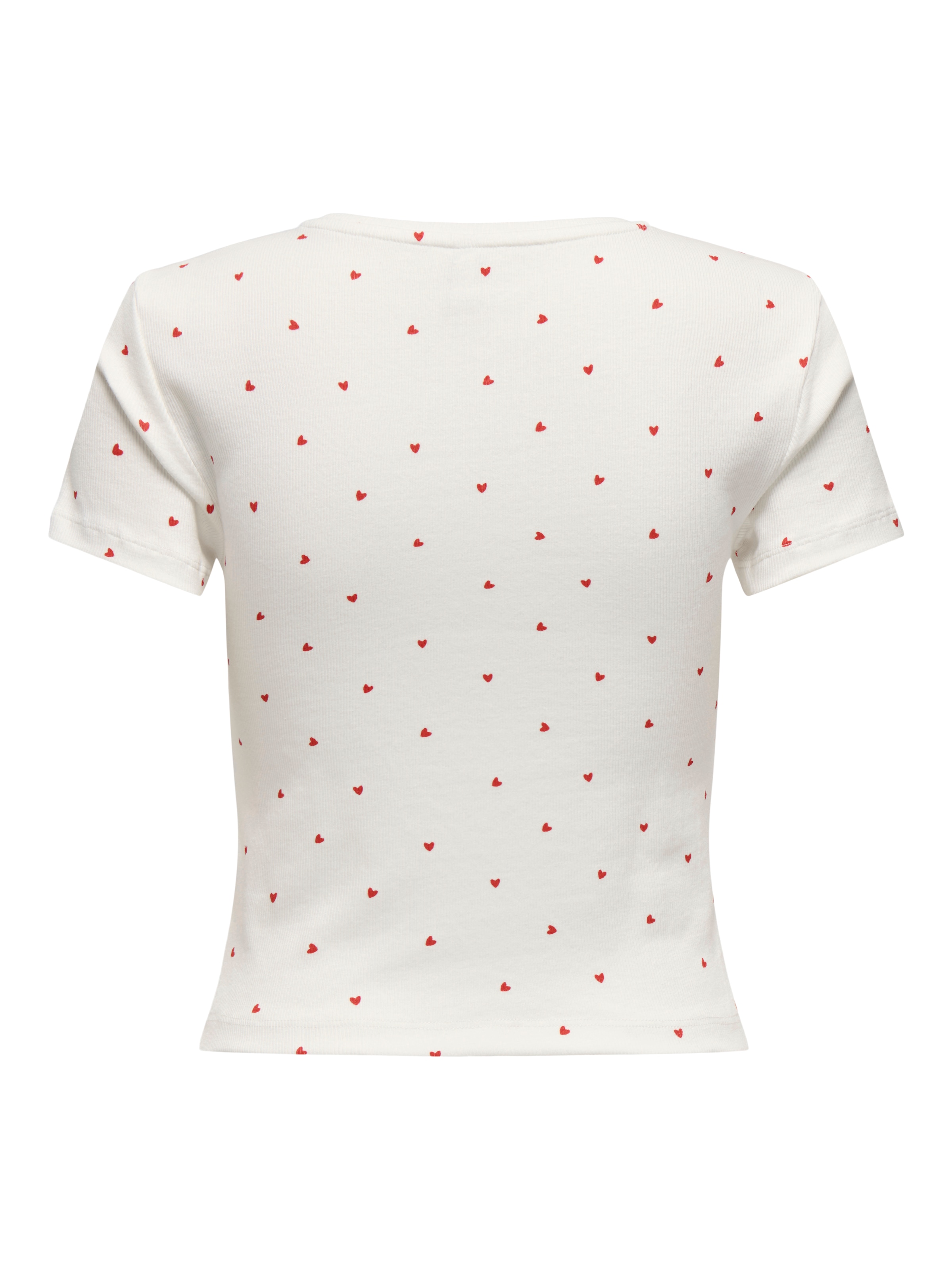 ONLY Kurzarmshirt »ONLFENJA LIFE SS AOP TOP JRS NOOS« Baumwollmischung, Cropped Fit, Rundhals