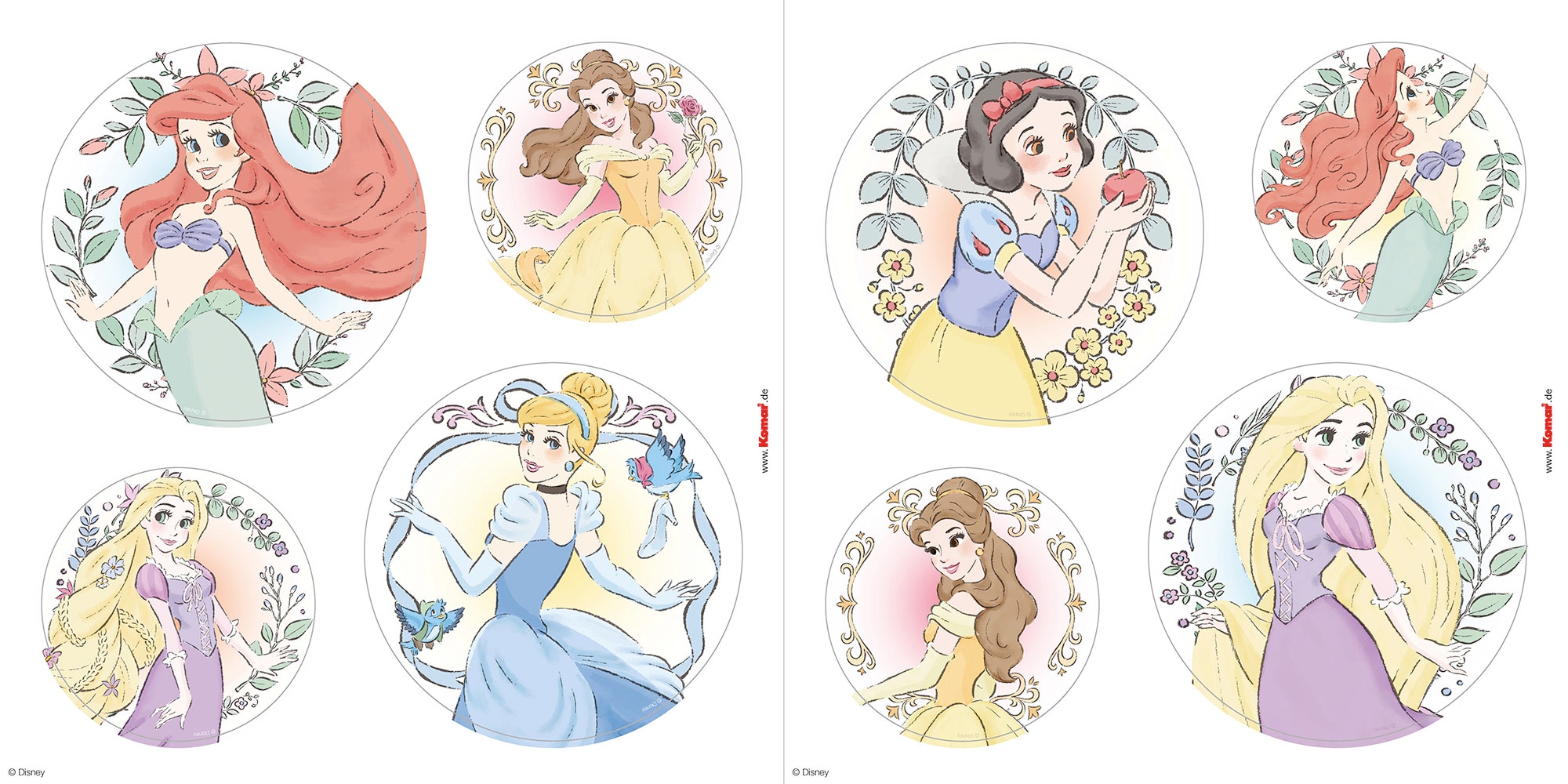 Komar Fensterbild »Fenstersticker - Princess Kindness - Größe 30 x 30 cm« 34 x 30 cm, 2 Bogen