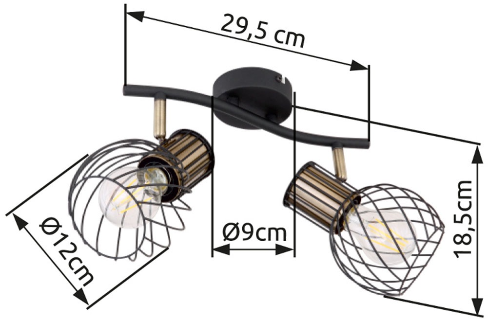 GLOBO LIGHTING Deckenstrahler »ARGUSTO« E27 1 Stk. Spot Deckenspot Flur Schlafzimmer Wohnzimmer