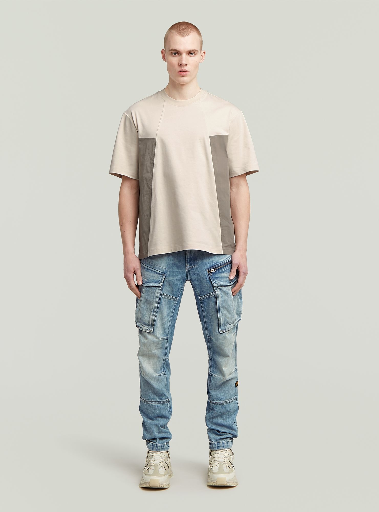 G-STAR T-Shirt »A Line Woven Mix Boxy T-Shirt«