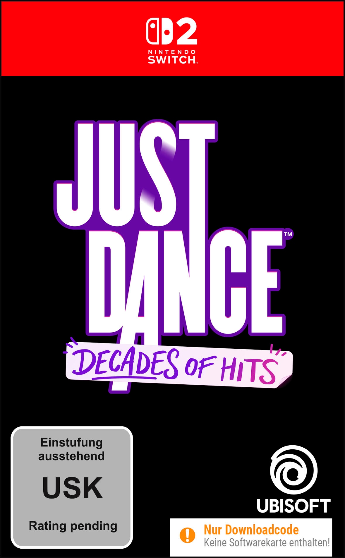 UBISOFT Spielesoftware "Just Dance Decades of Hits", Nintendo Switch 2, schwarz, Spielesoftware