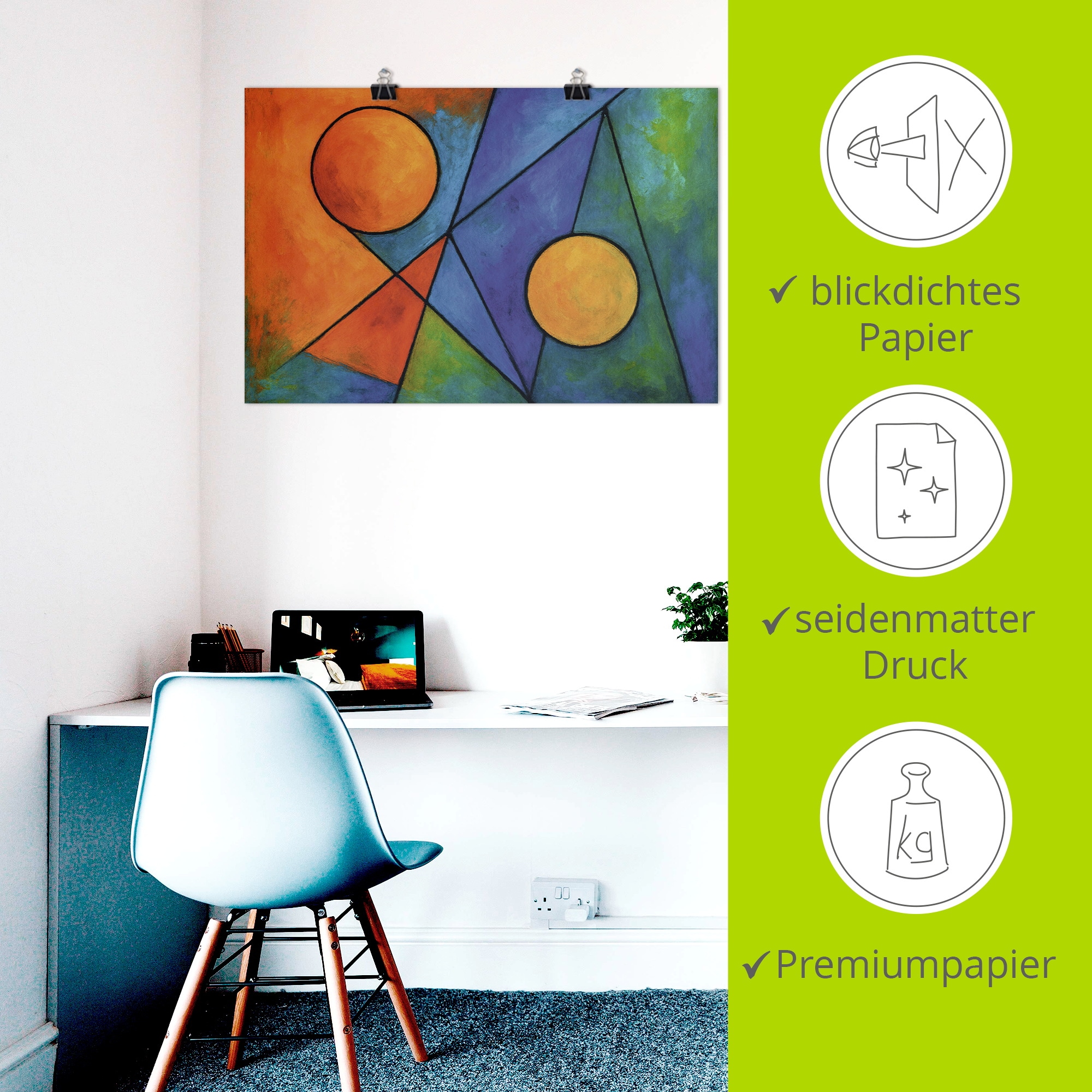 Artland Wandbild »Farbkomposition im Gleichgewicht« Muster 1 Stk. tlg. als Alubild, Leinwandbild, Poster, Wandaufkleber in verschied. Größen