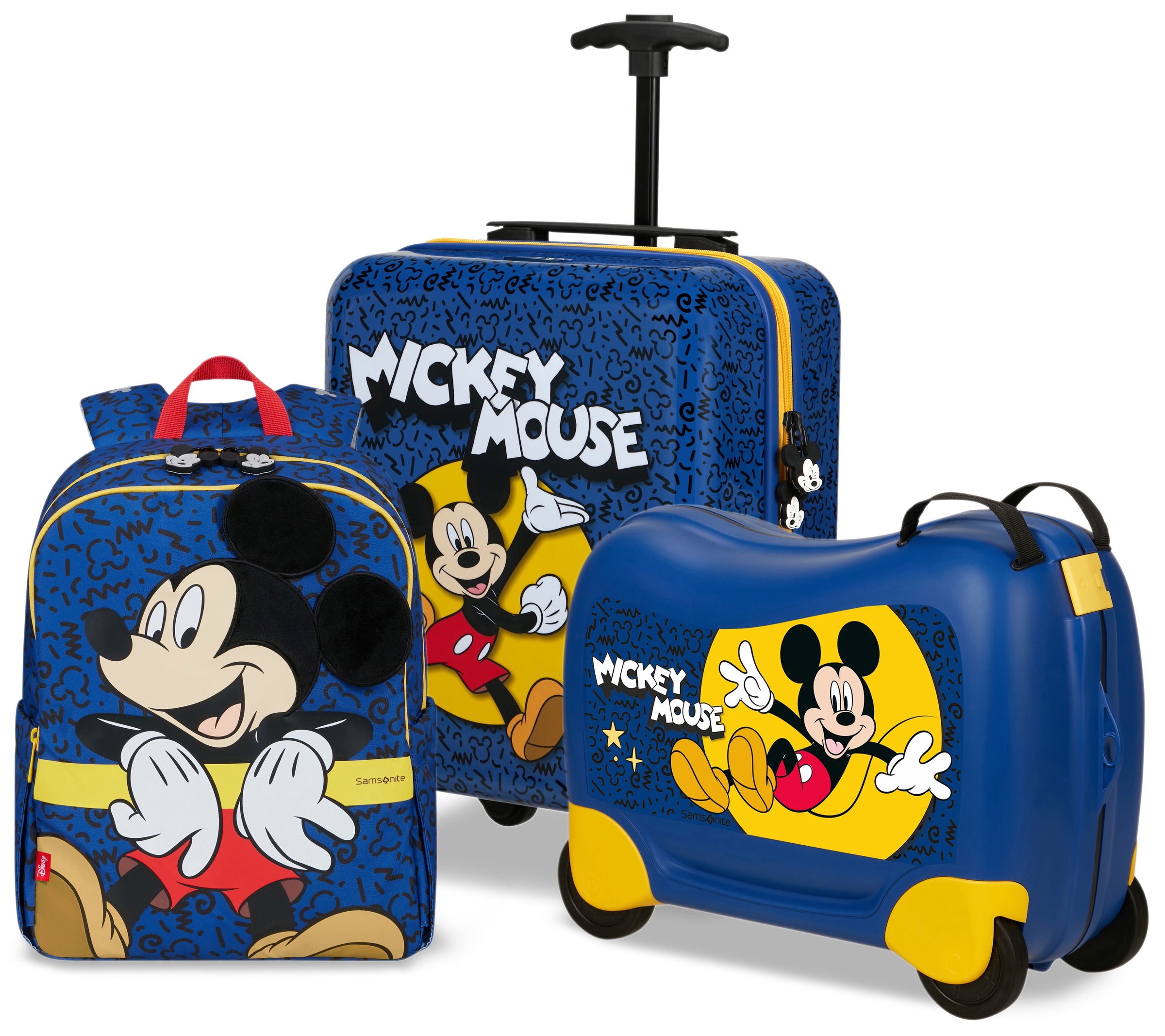 SAMSONITE Kinder Kinderkoffer "DAYDREAM DISNEY, Mickey Happy"mickey happy, Polycarbonat, Koffer, Kinder-Reisegepäck Kindertrolley
