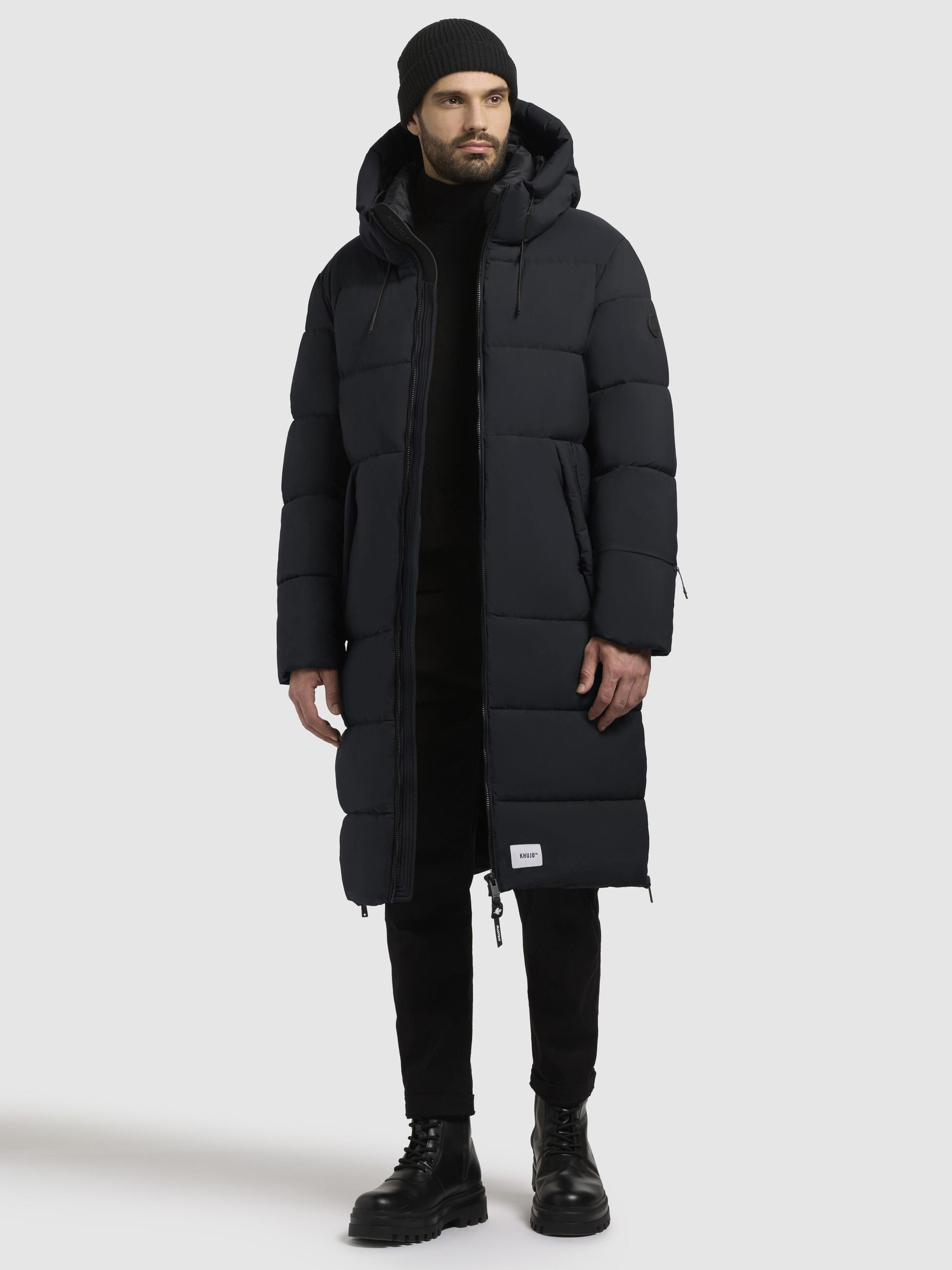 khujo Steppmantel »Rigo Matt-YM« Warmer Herren Puffermantel mit Rucksack-Trägern