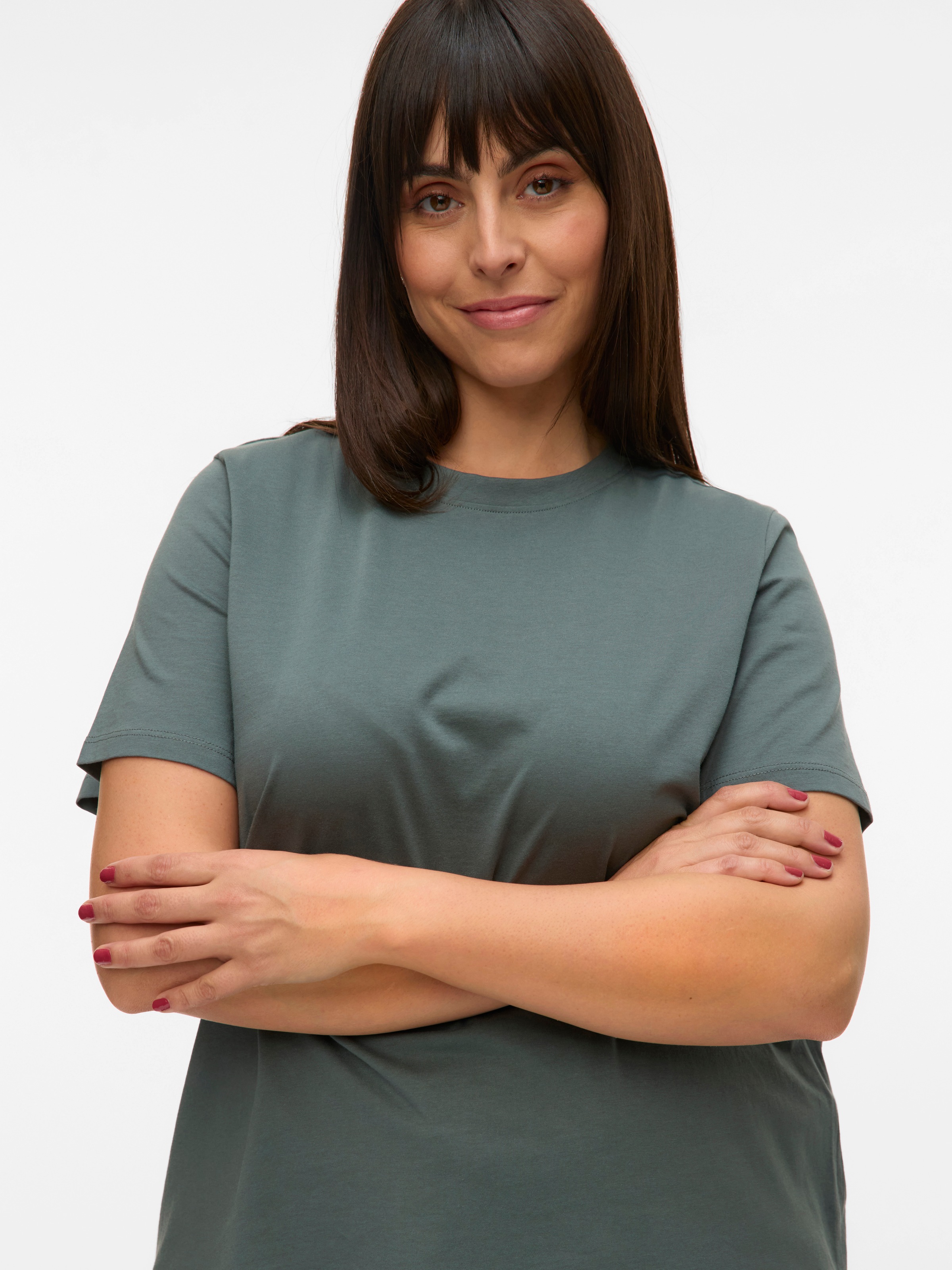 Vero Moda Curve Kurzarmshirt "VMPAULINA SS T-SHIRT GA JRS NOOS CUR" Baumwol günstig online kaufen