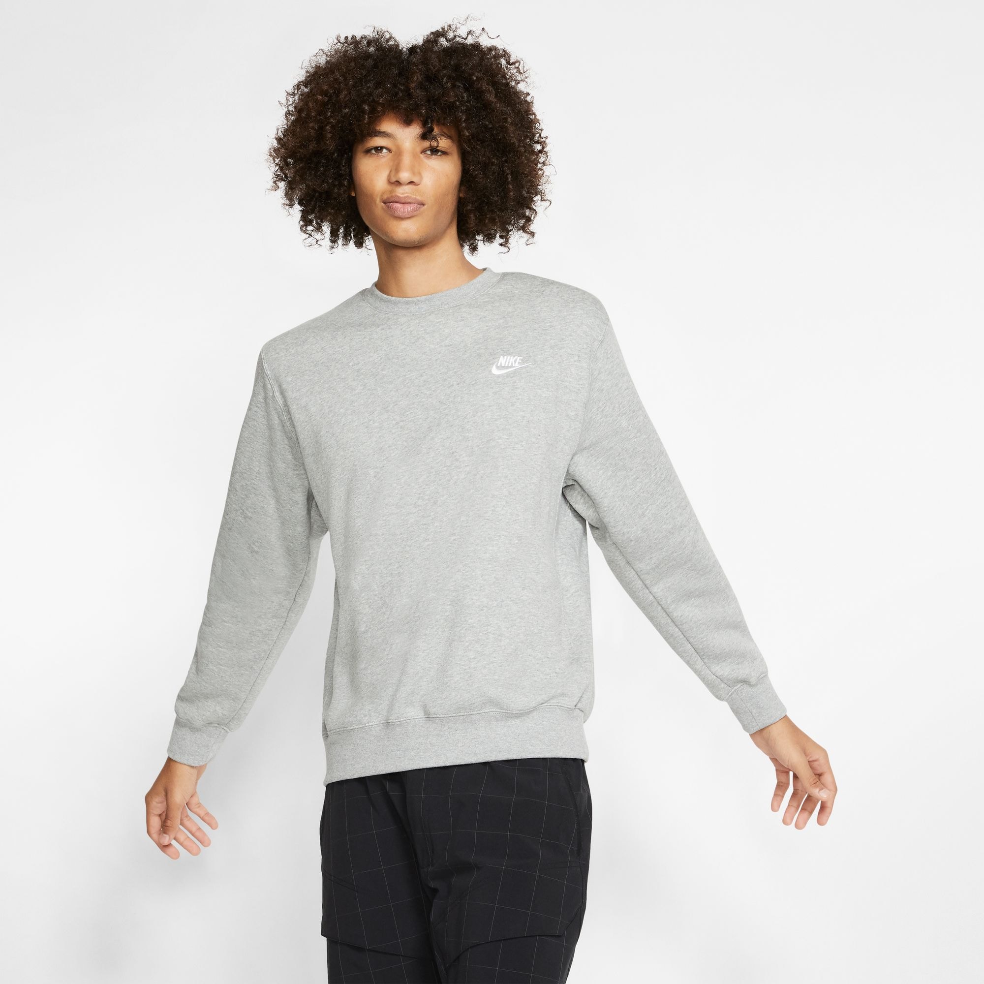 Nike fleece crew sweater best sale