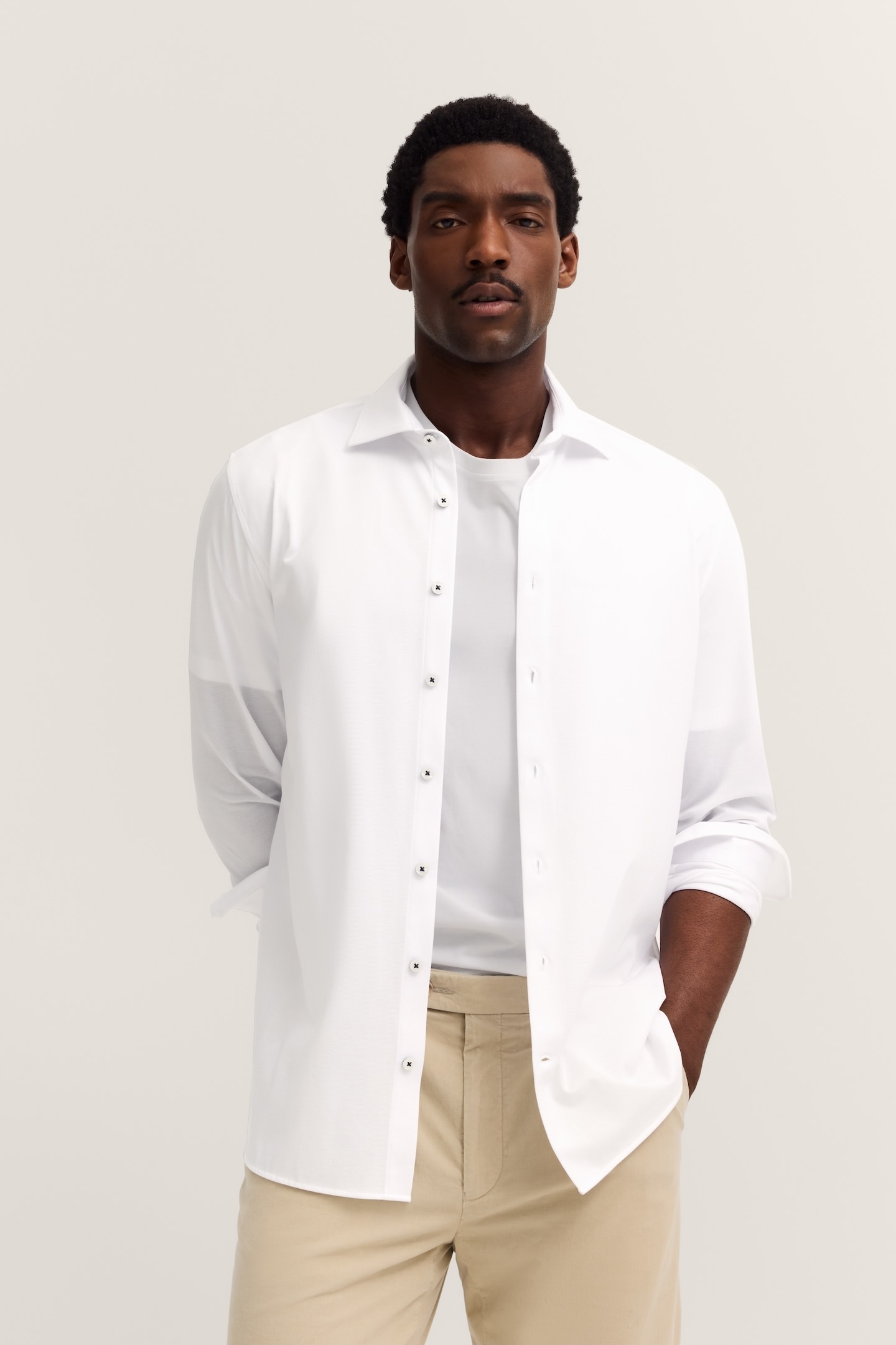 bugatti Langarmhemd "Modern Fit", mit Kent-Kragen und Stretch-Funktion günstig online kaufen
