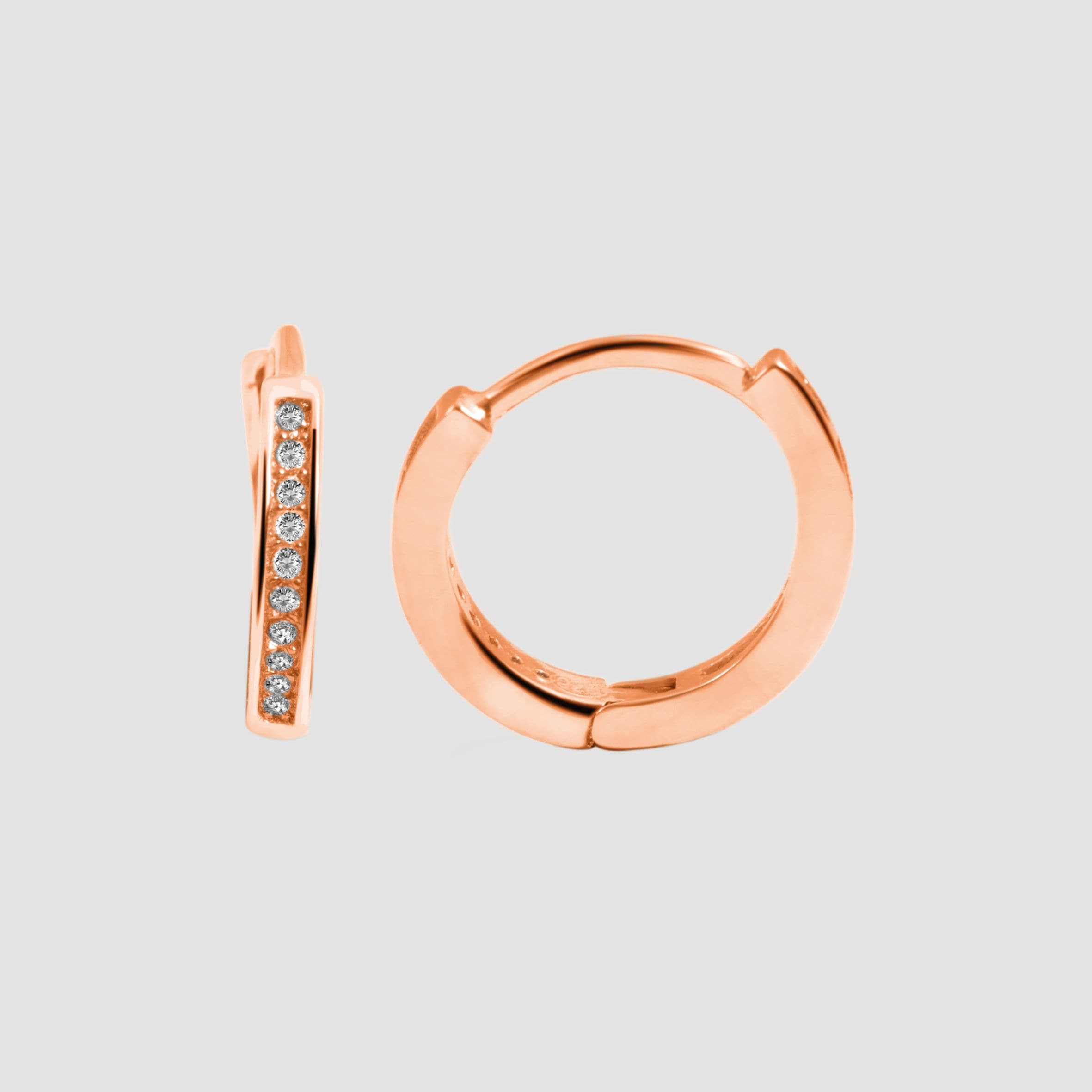 Adelia´s Klappcreolen »Damen Ohrringe – Klappcreole aus 925 Silber mit Zirkonia« Zum Verschenken – passend für viele Anlässe