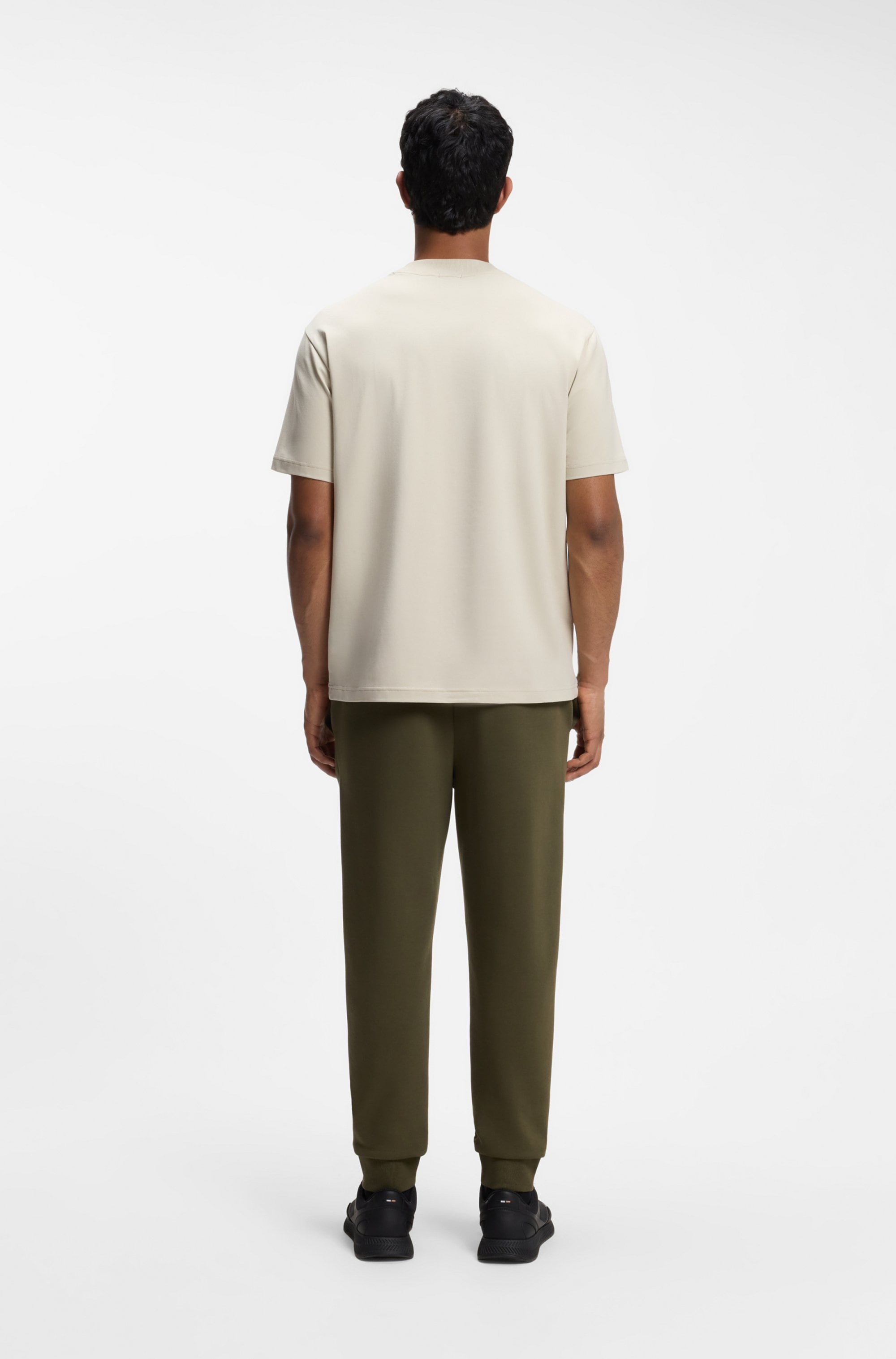 BOSS Green Tee Collar T-Shirt Light Beige XL 8