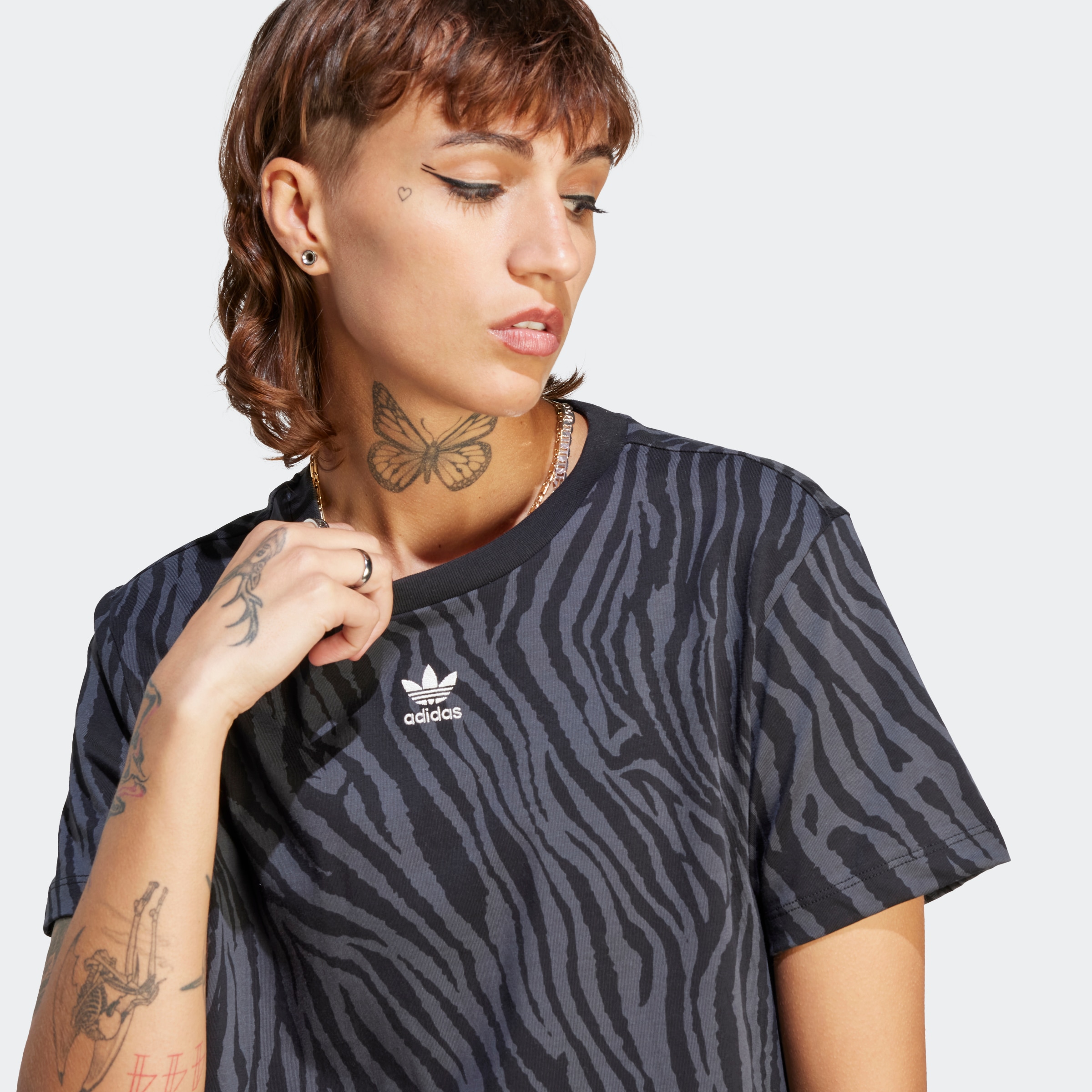 online »ALLOVER Originals T-Shirt | adidas bestellen ANIMAL PRINT ZEBRA ESSENTIALS« BAUR