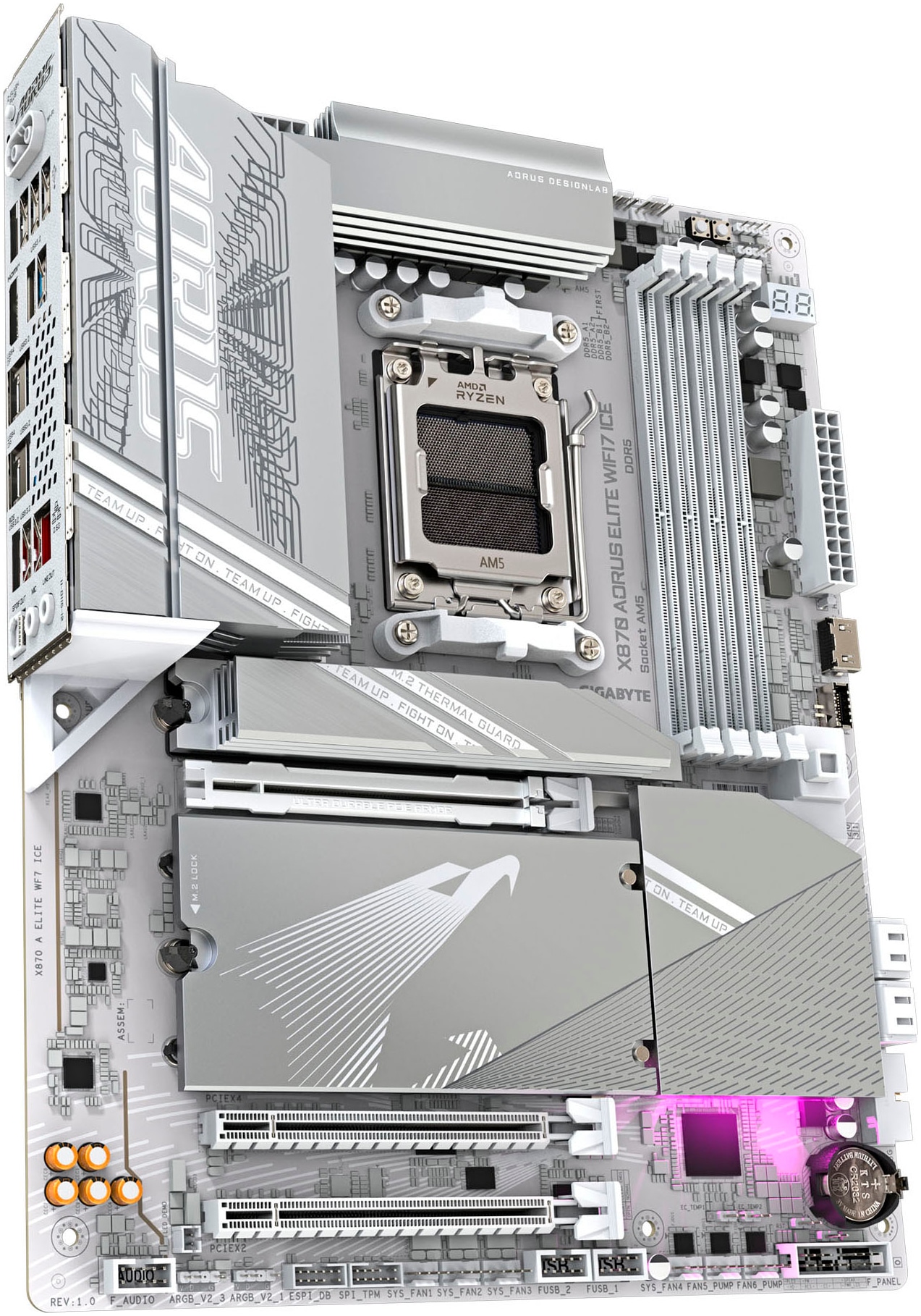 Gigabyte Mainboard »X870 AORUS ELITE WIFI7 ICE Mainboard - Unterstützt AMD Ryzen 9000 CPUs«