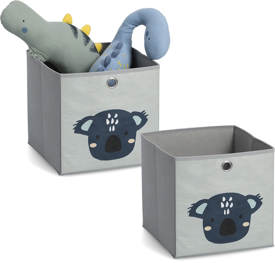 Zeller Present Organizer "Koala", (Set, 2 St.), Aufbewahrungsbox, flach zusammenfaltbar, Vlies