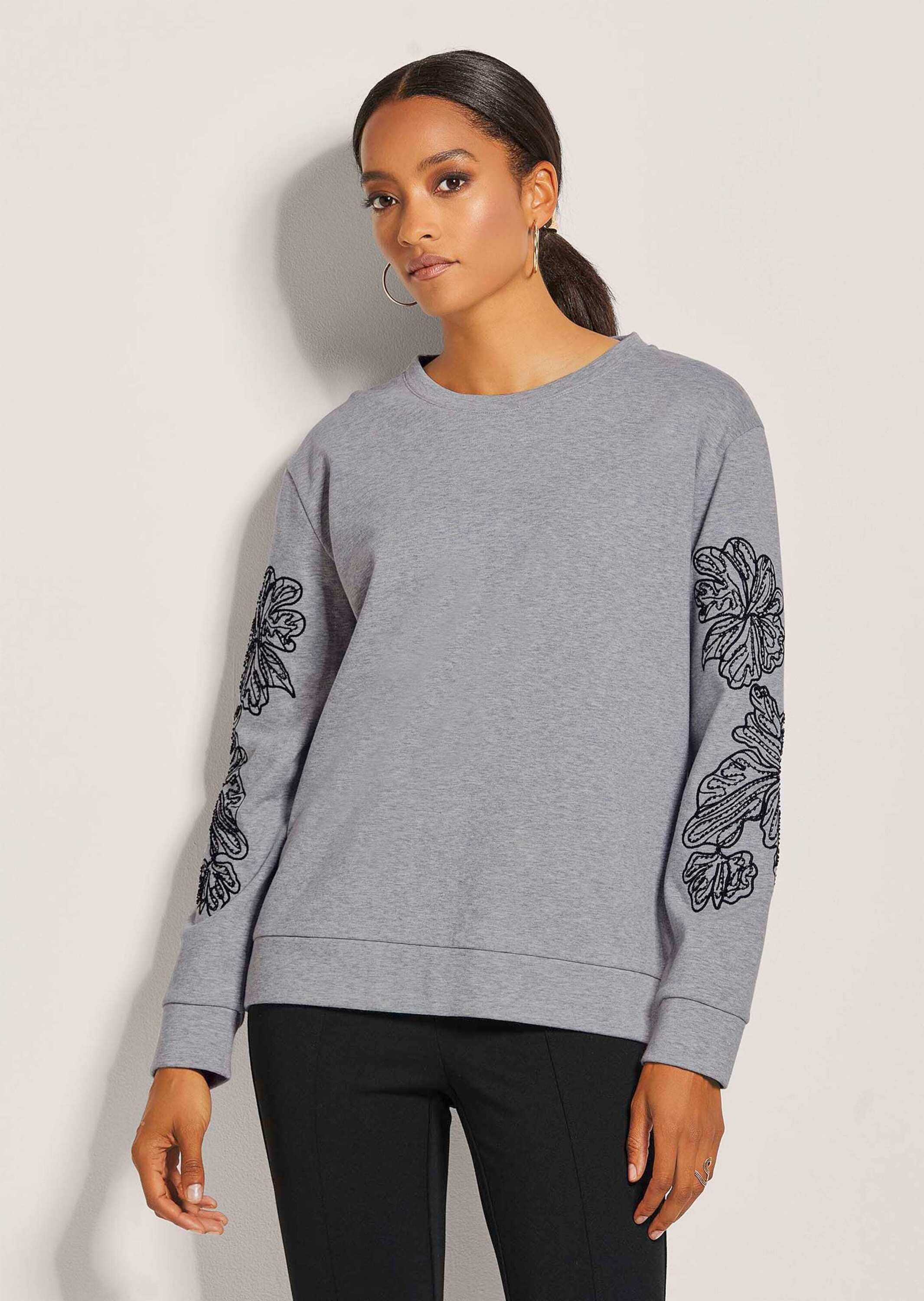 MADELEINE Langarmshirt "Sweatshirt Besticktes Sweatshirt mit Glanzeffekt" günstig online kaufen