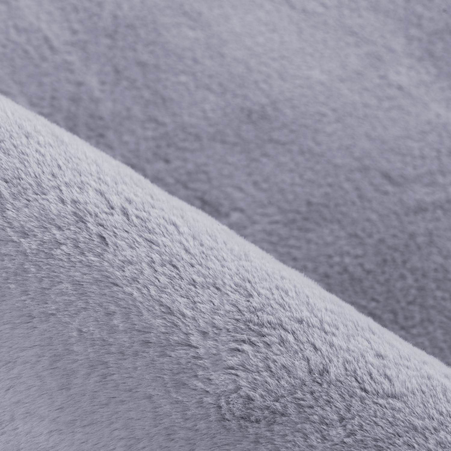 Hochflor-Teppich AYYILDIZ TEPPICHE "POUFFY 5100", grau, H:20mm Ø:200cm, Polyester, Teppiche, Läufer, weicher glatter Softflor, Kaninchen Fell Haptik, waschbar 3
