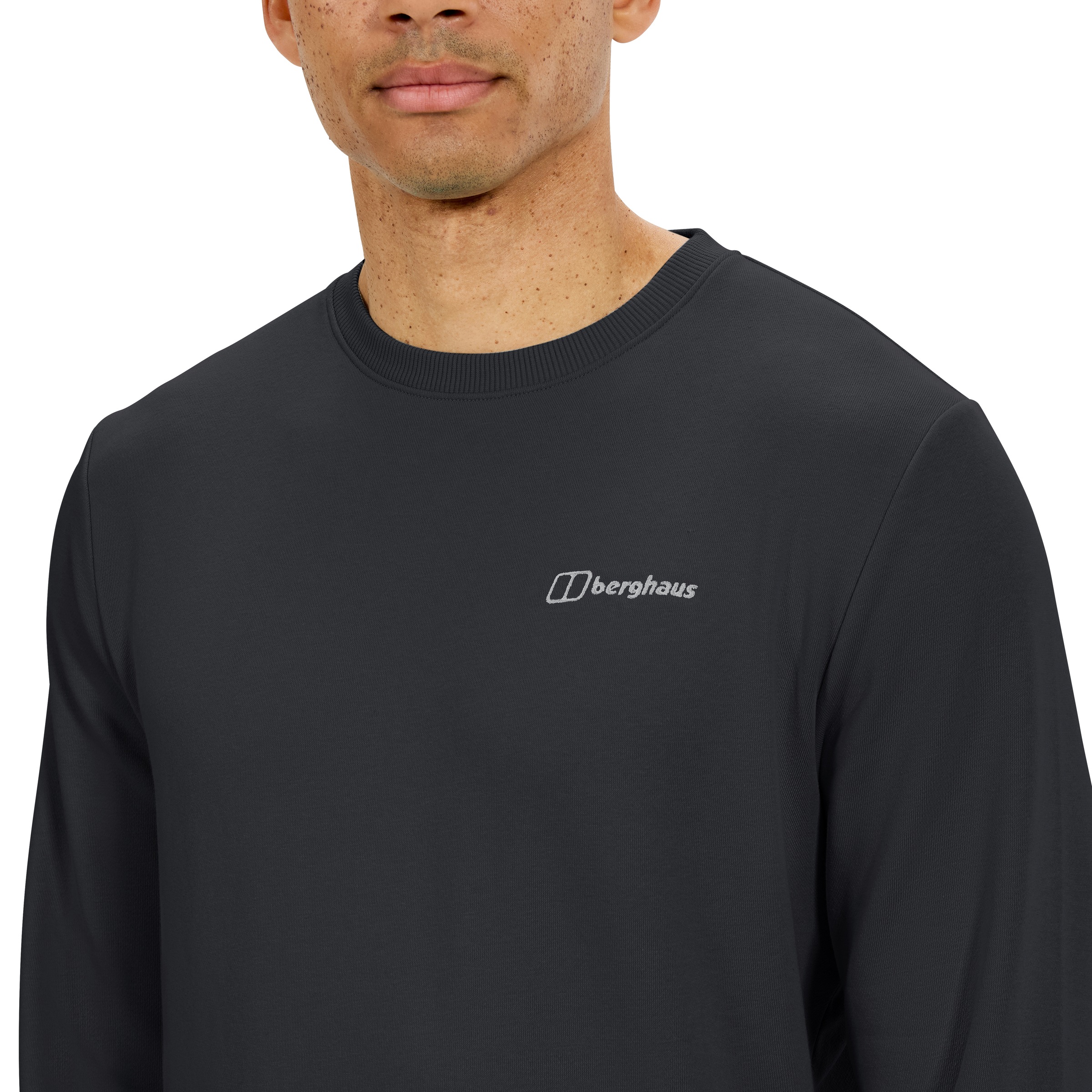 Berghaus Longsleeve »M LOGO CREW LIGHT« superwarme Schicht, sportlicher Stil, Rundhalsausschnitt